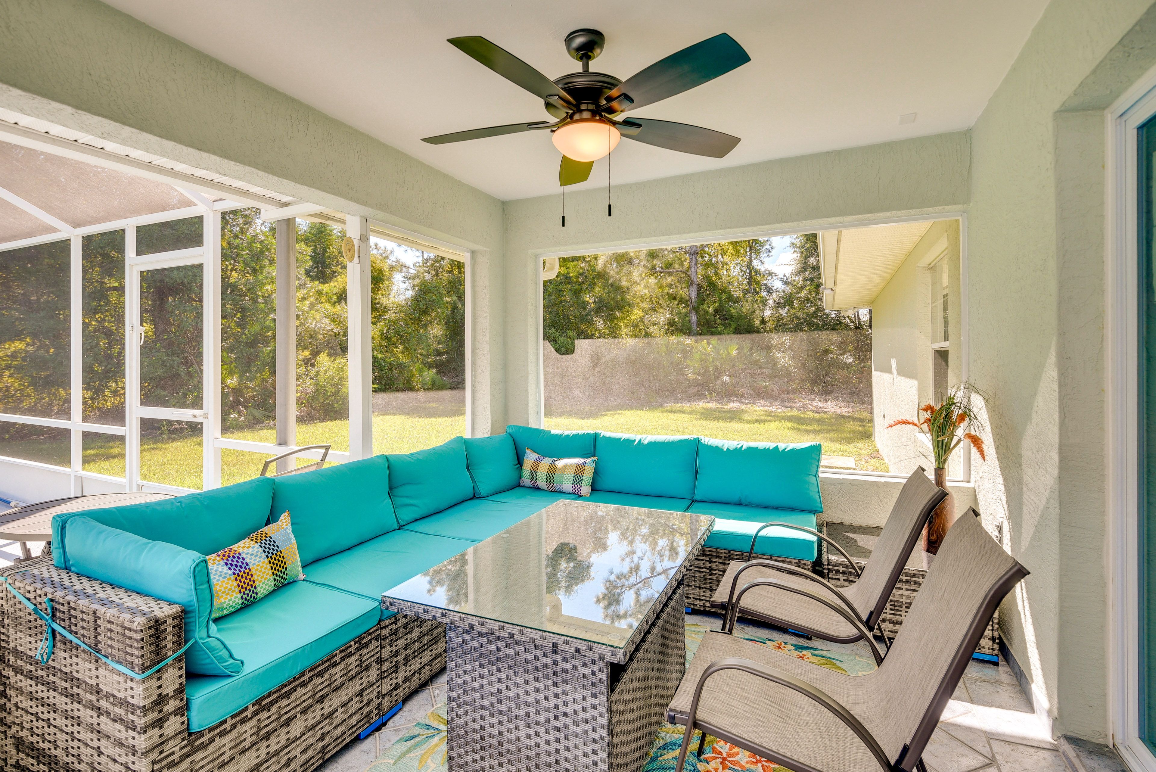 Private Backyard Area | Pool Toys | Outdoor Dining Area