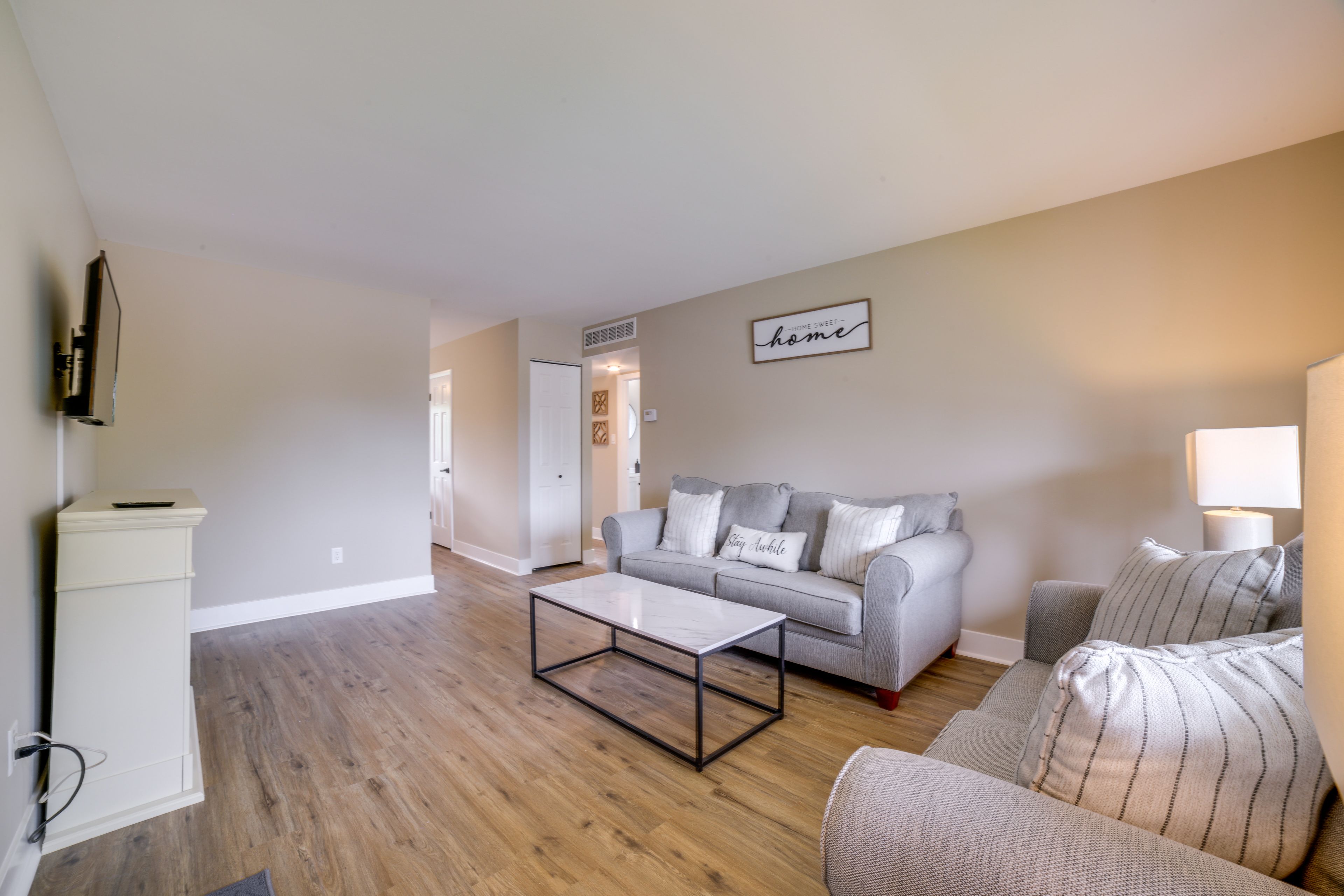 Living Area | Smart TV w/ Cable | Electric Fireplace
