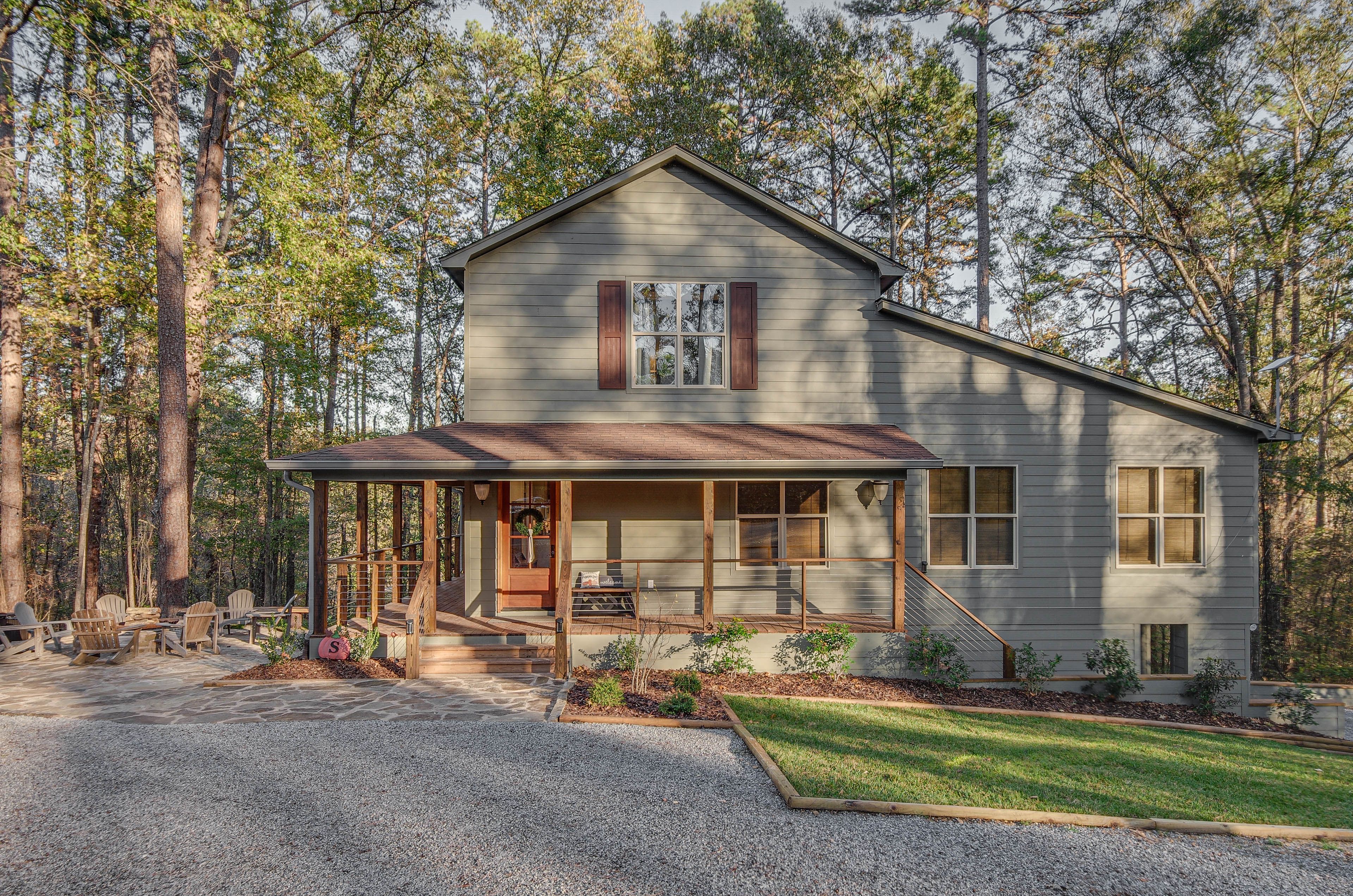 House Exterior | Fire Pit | Lake Access | Kayaks/Paddleboard Provided