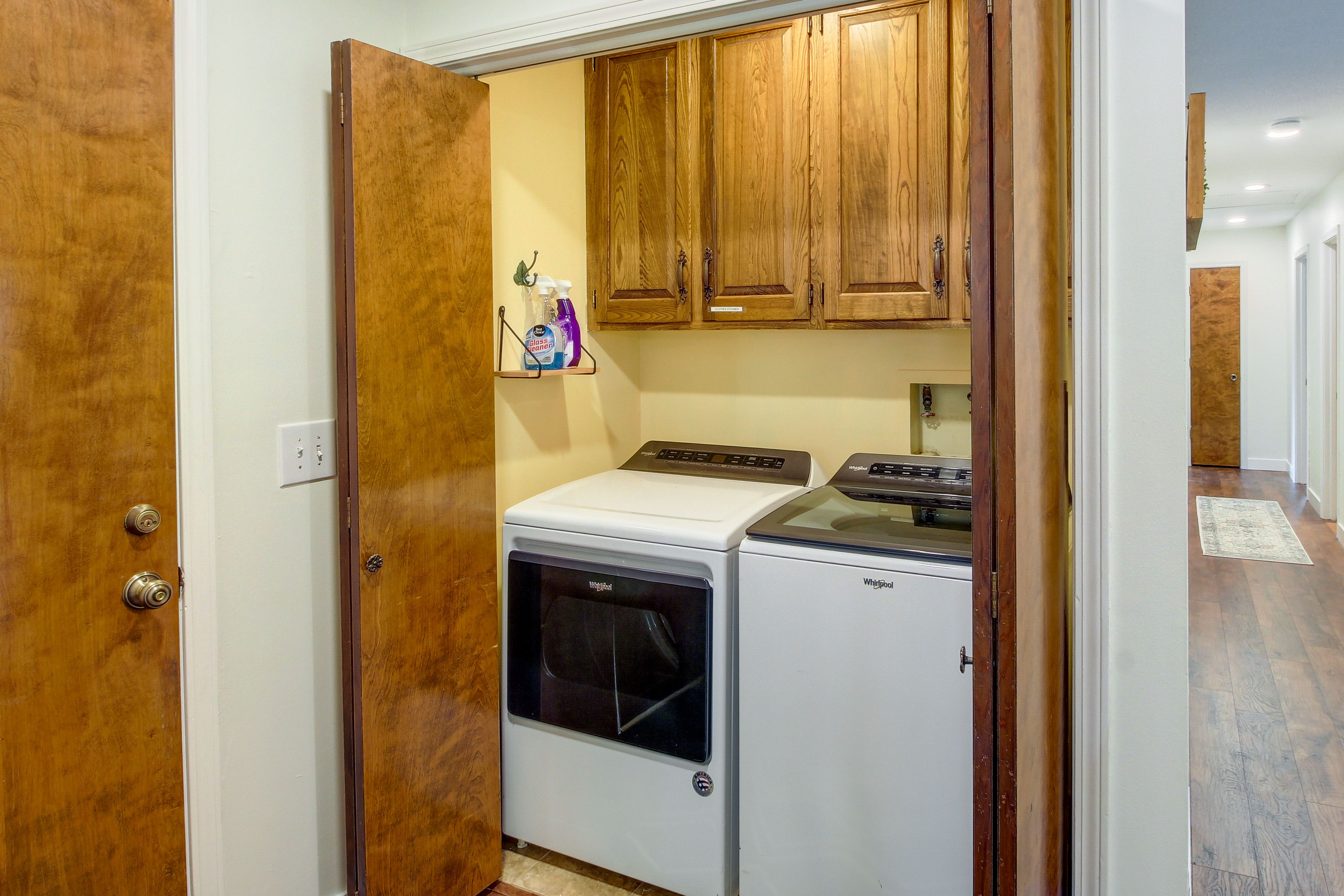 Washer & Dryer | Clothes Steamer Provided