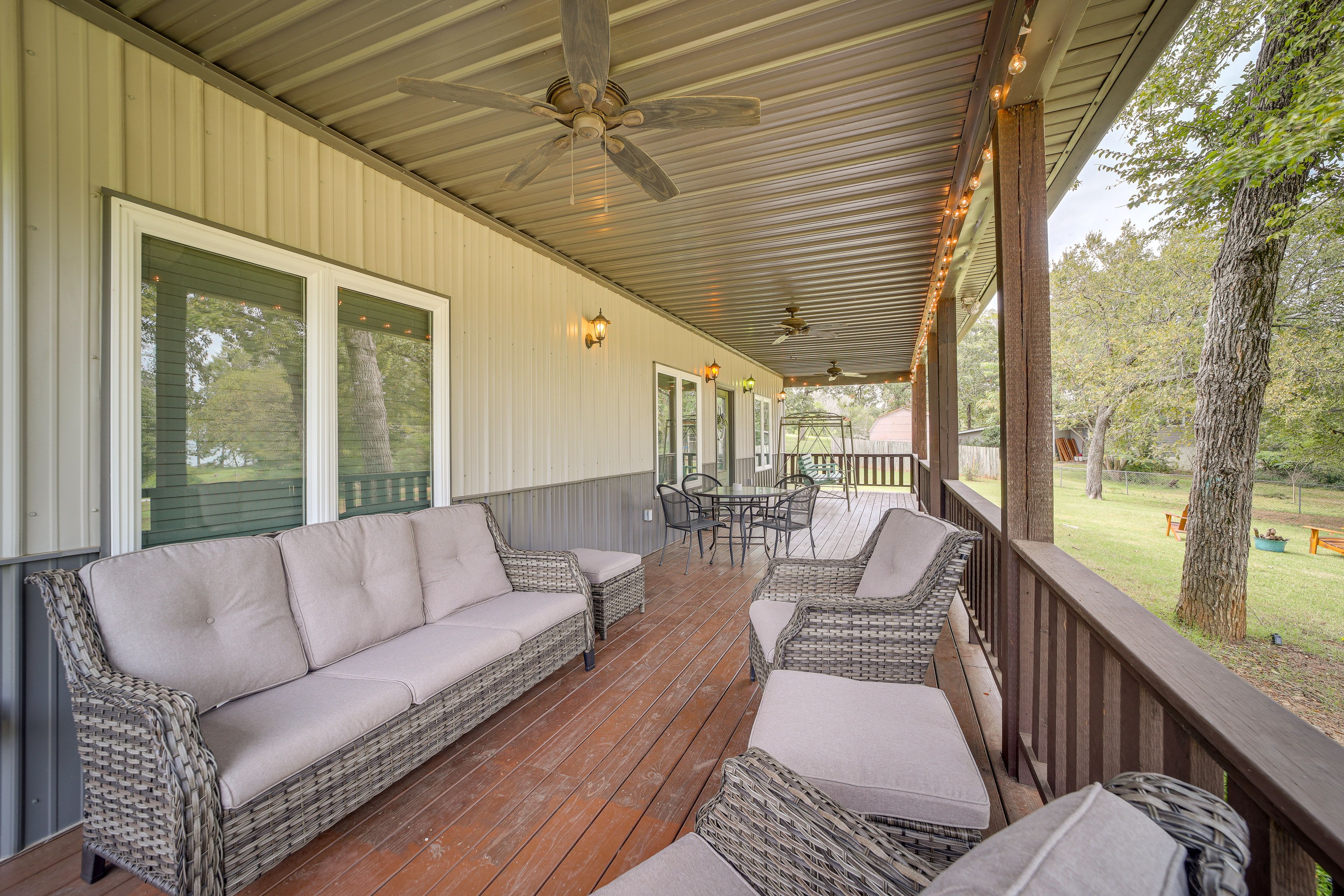 Deck | Outdoor Seating | Porch Swing | Ceiling Fans