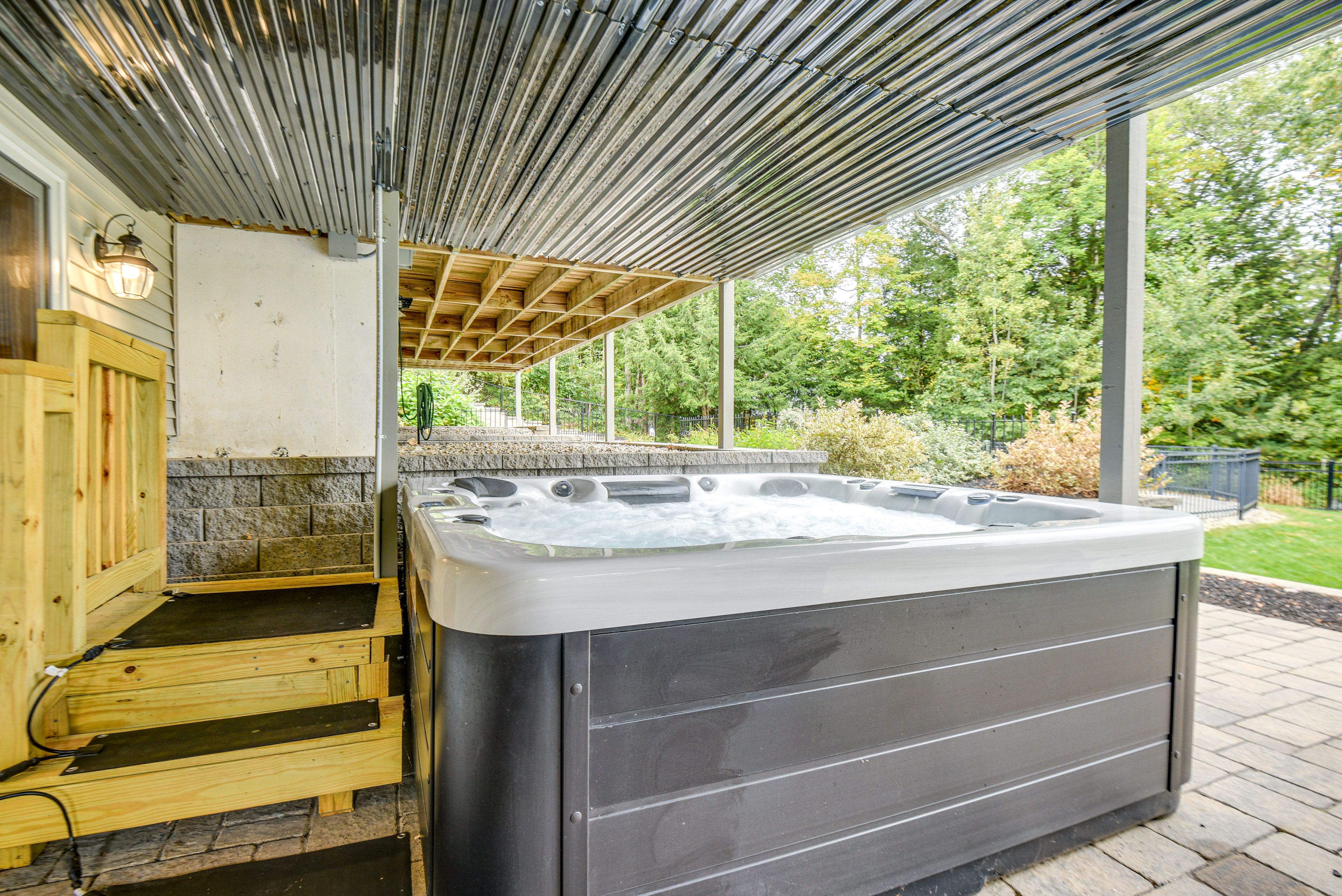 Covered Patio | Hot Tub | Pool (May 1st-Sept 30th, Depth 3'-9') | Fenced Yard