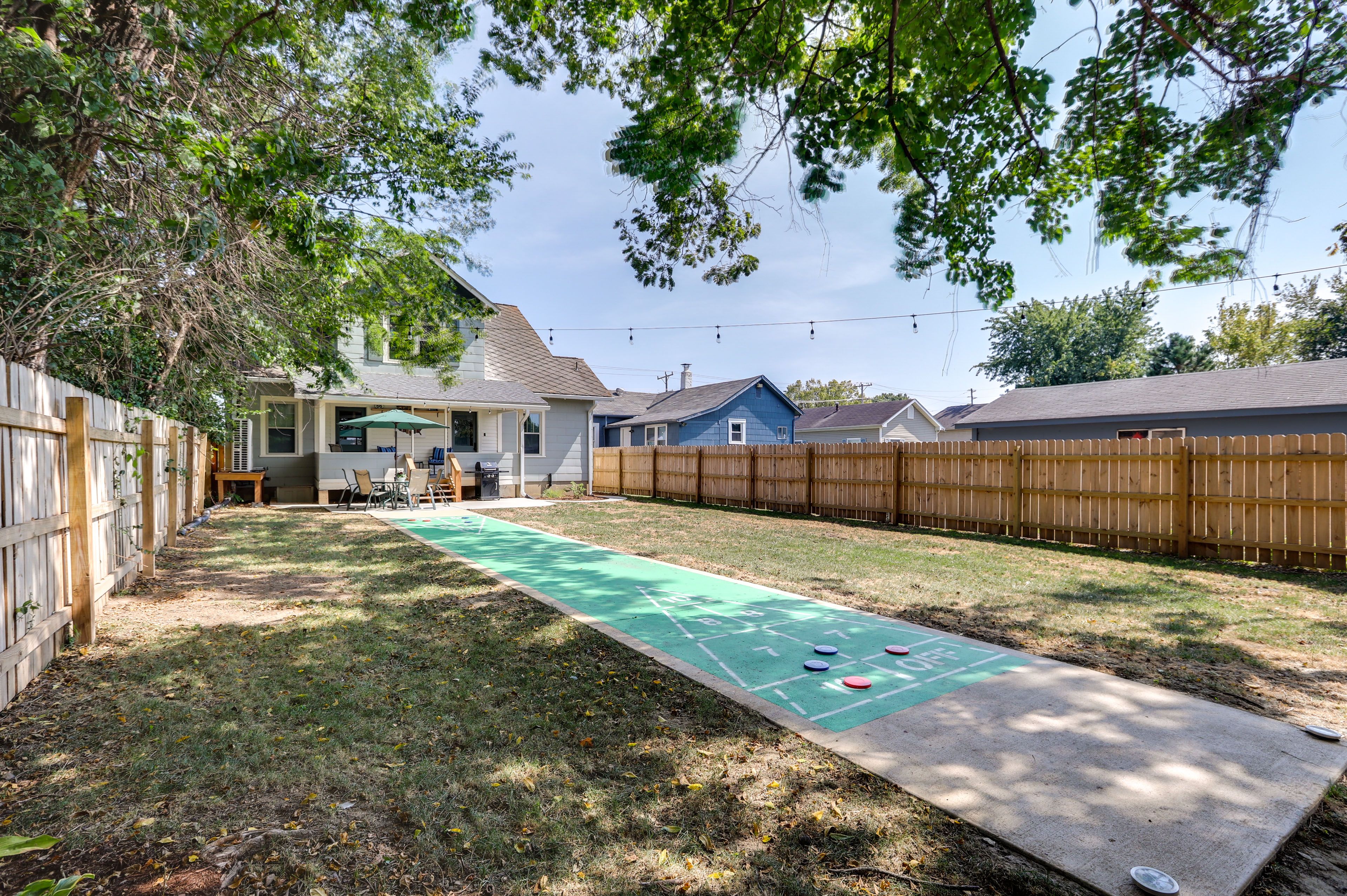 Fenced-In Yard | Shuffleboard