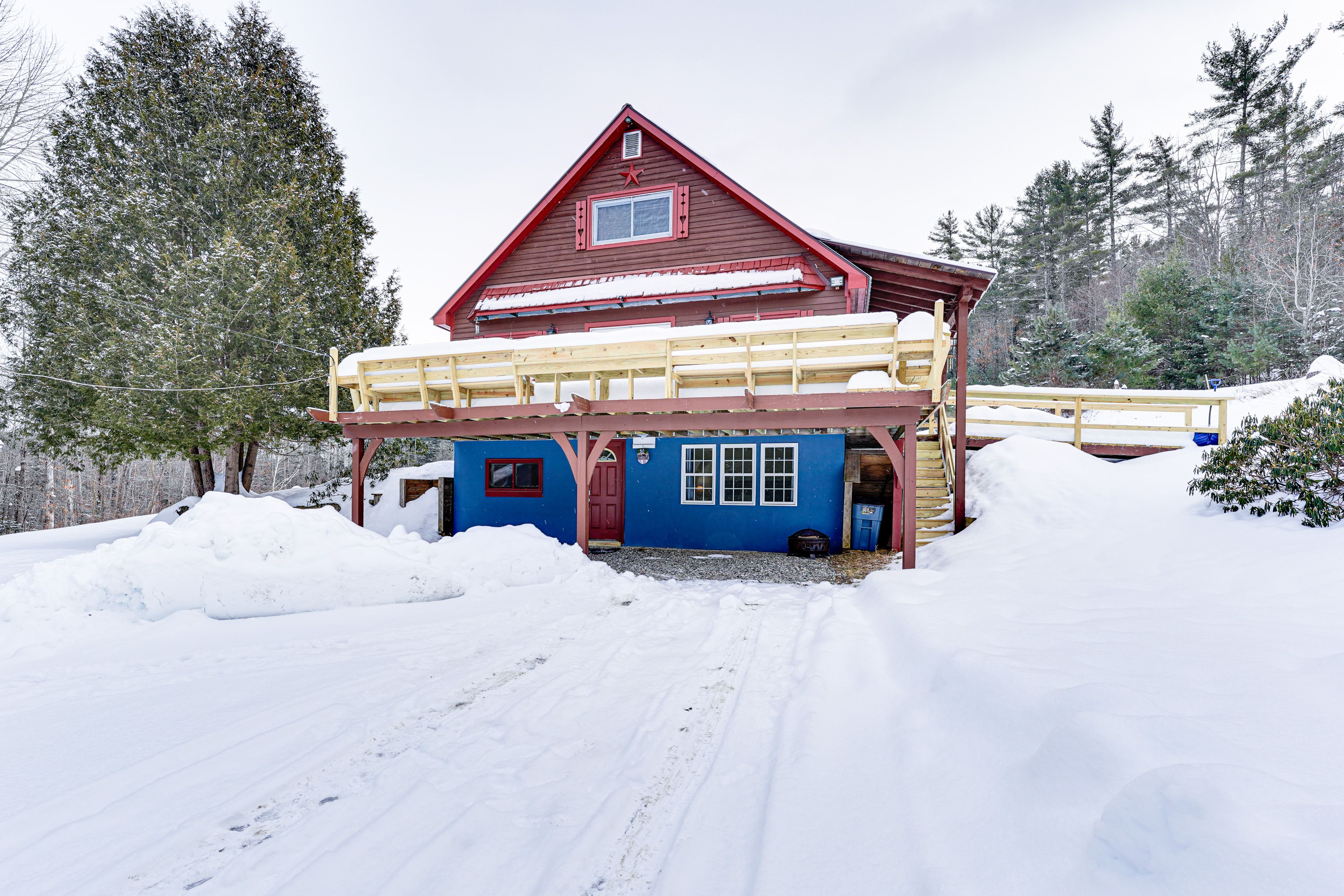 Cabin Exterior | Peaceful Wooded Yard