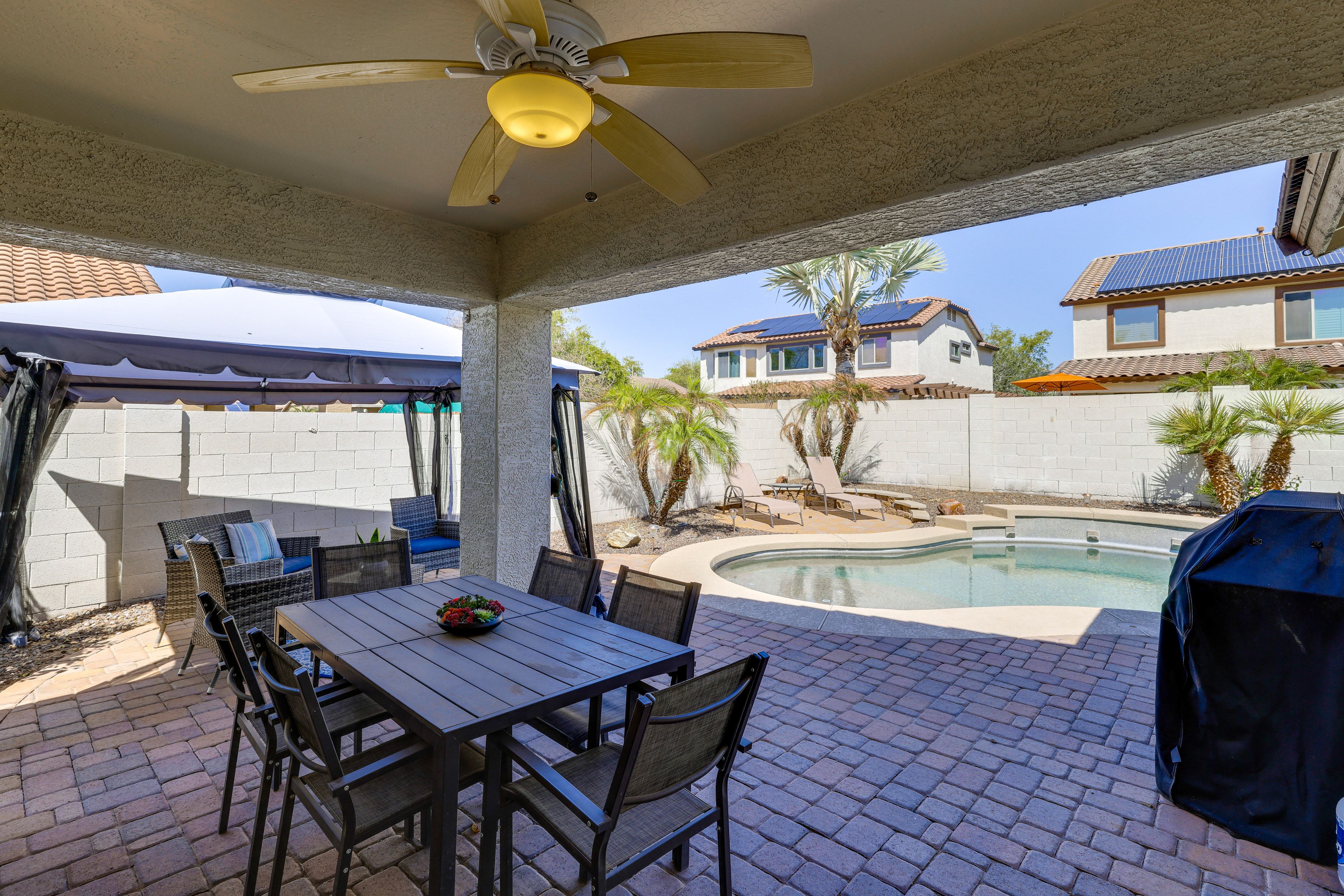 Exterior | Pet Friendly w/ Fee | Single-Story Home | Pool (Heated w/ Fee)