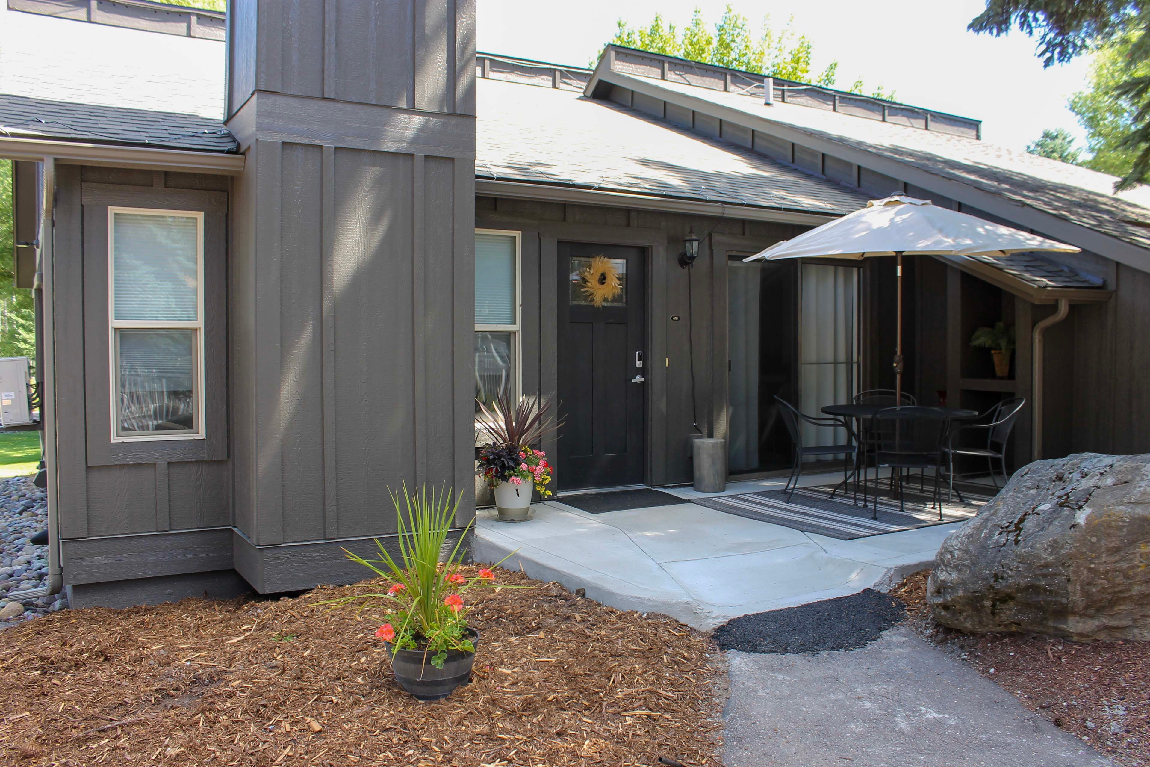 Private Patio | Condo Exterior