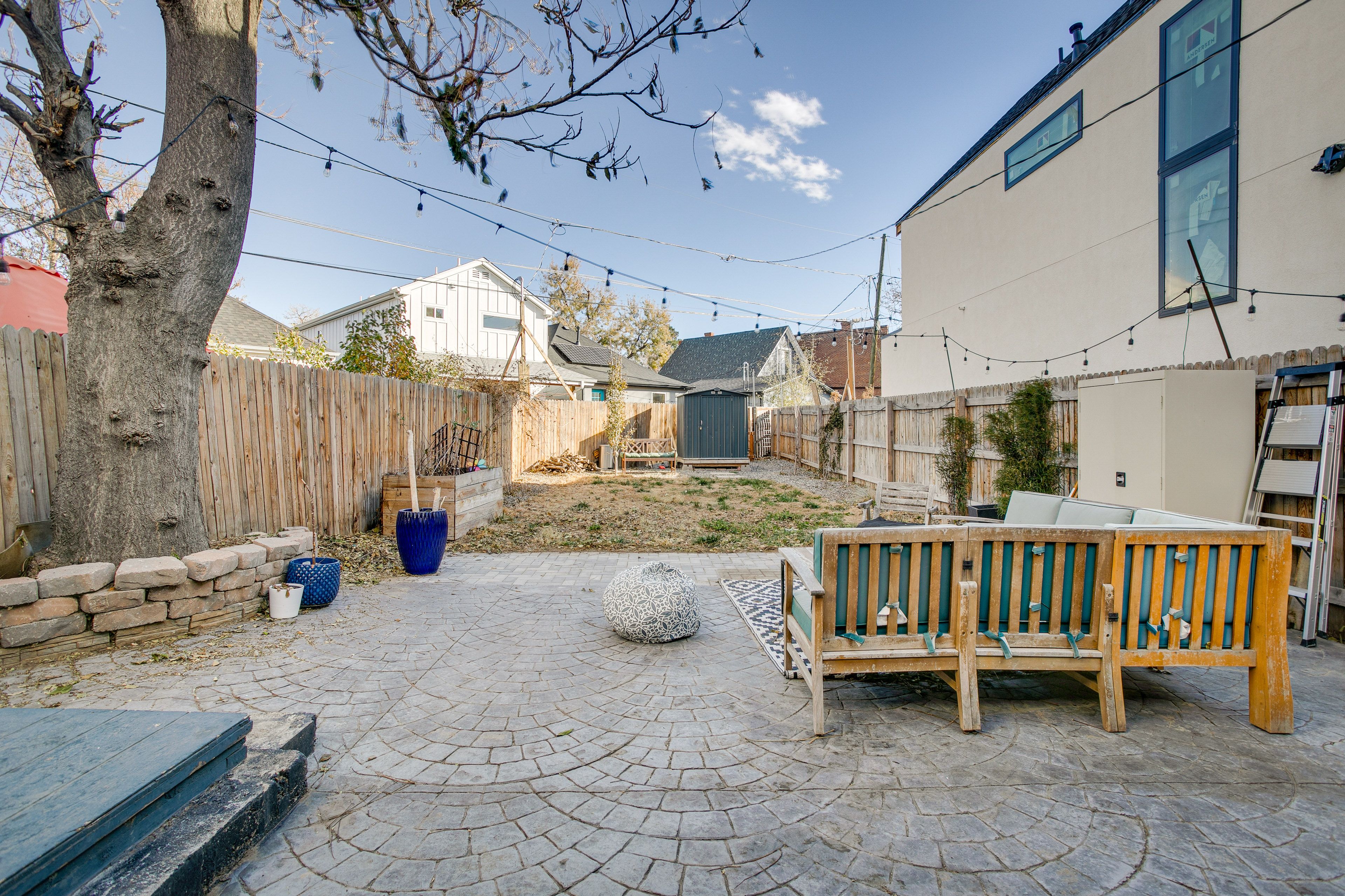 Patio w/ Lounge Seating | Fenced Backyard