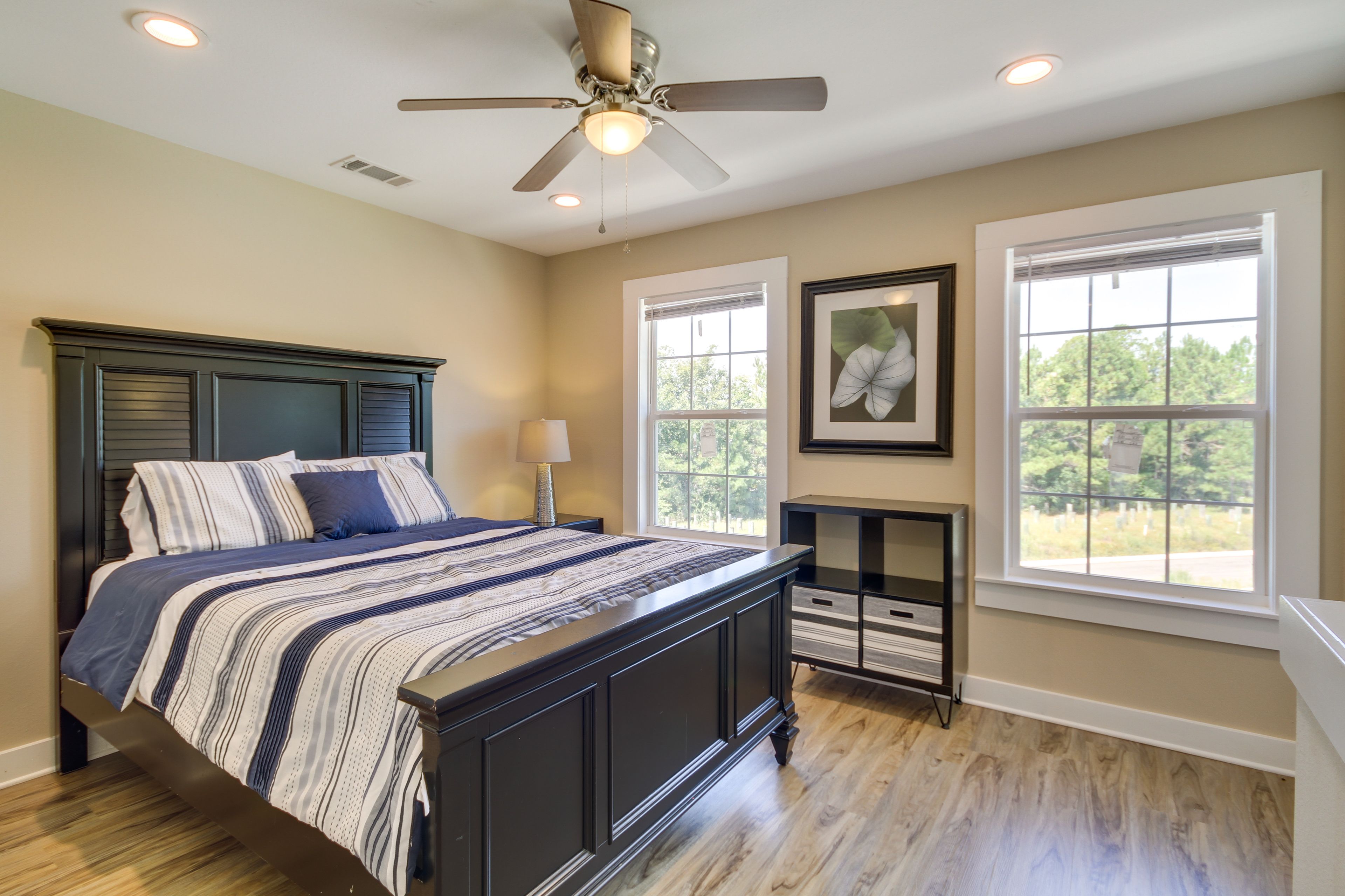 Bedroom 1 | Queen Bed | Linens Provided | Stairs Required