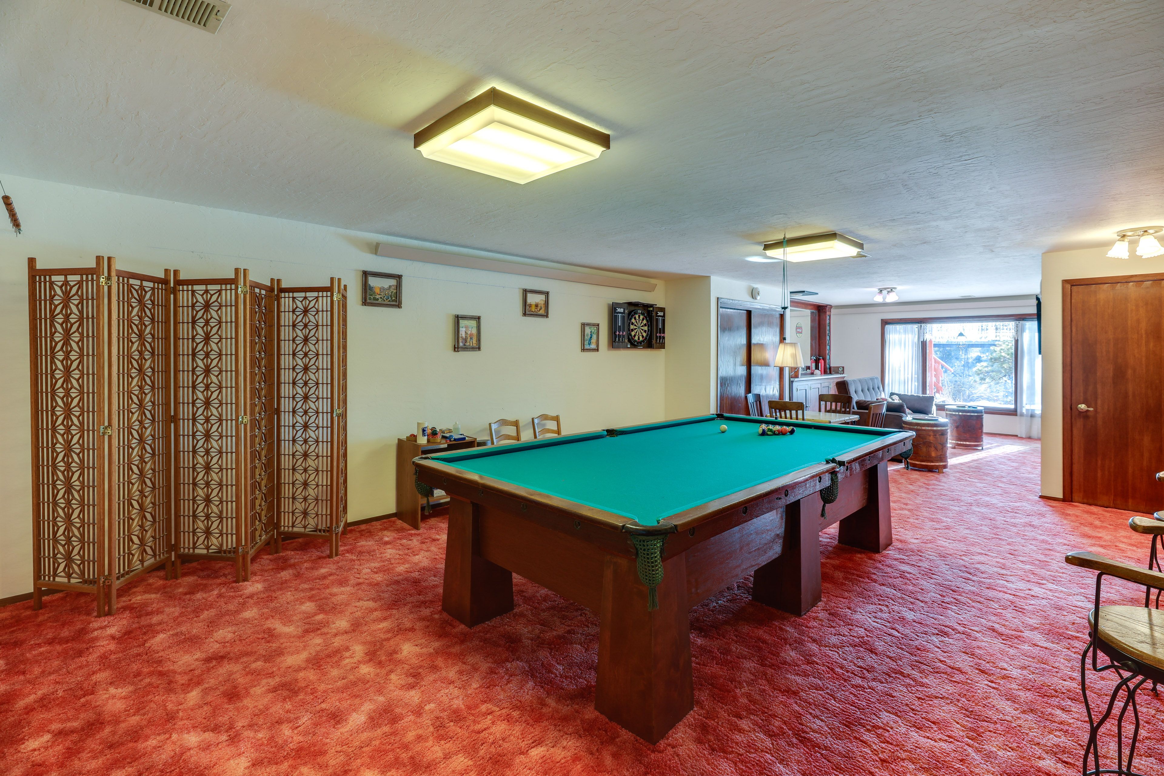 Basement Living Room | Queen Sleeper Sofa | Lower Level