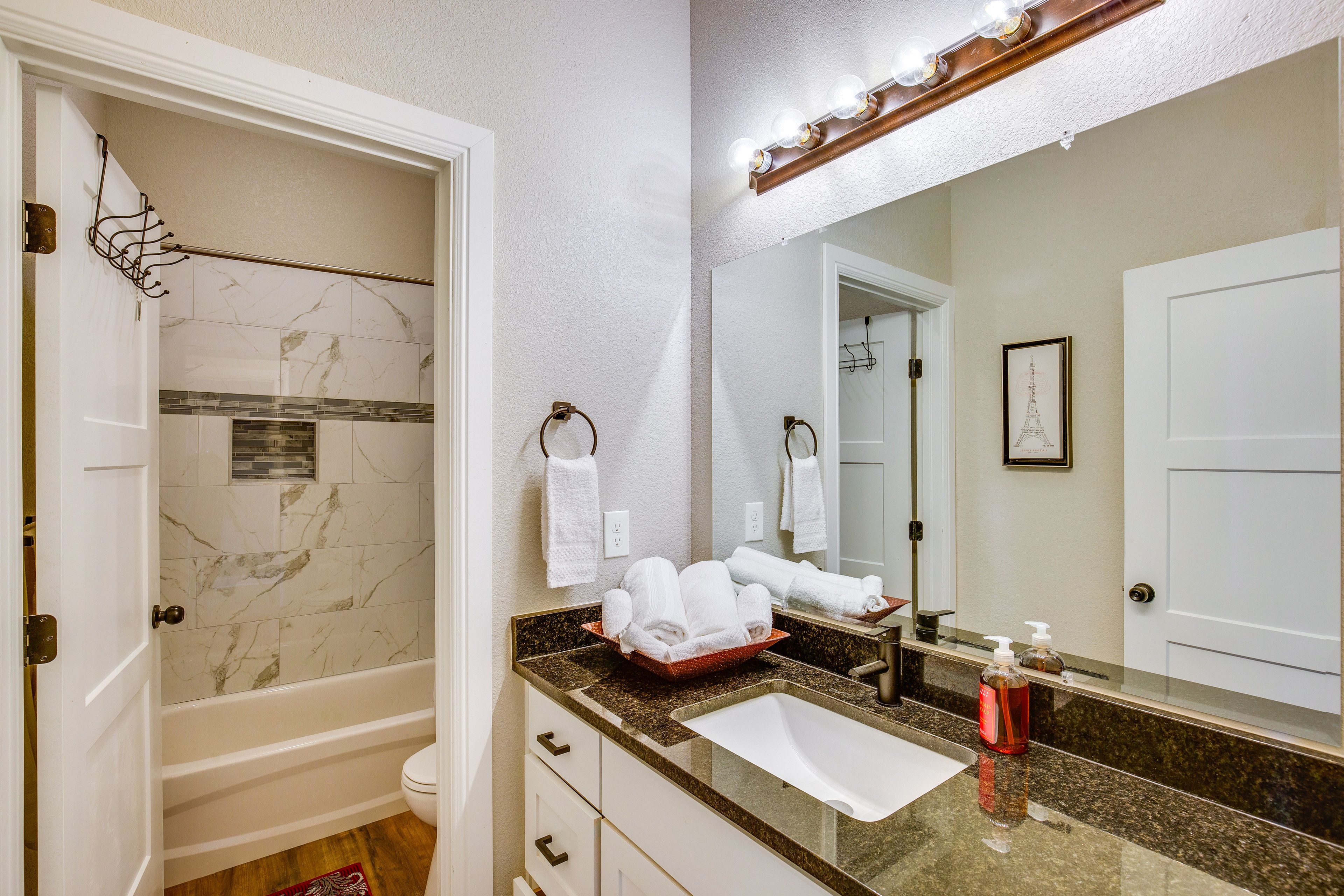Full Bathroom | Shower/Tub Combo | Towels Provided | Hair Dryer