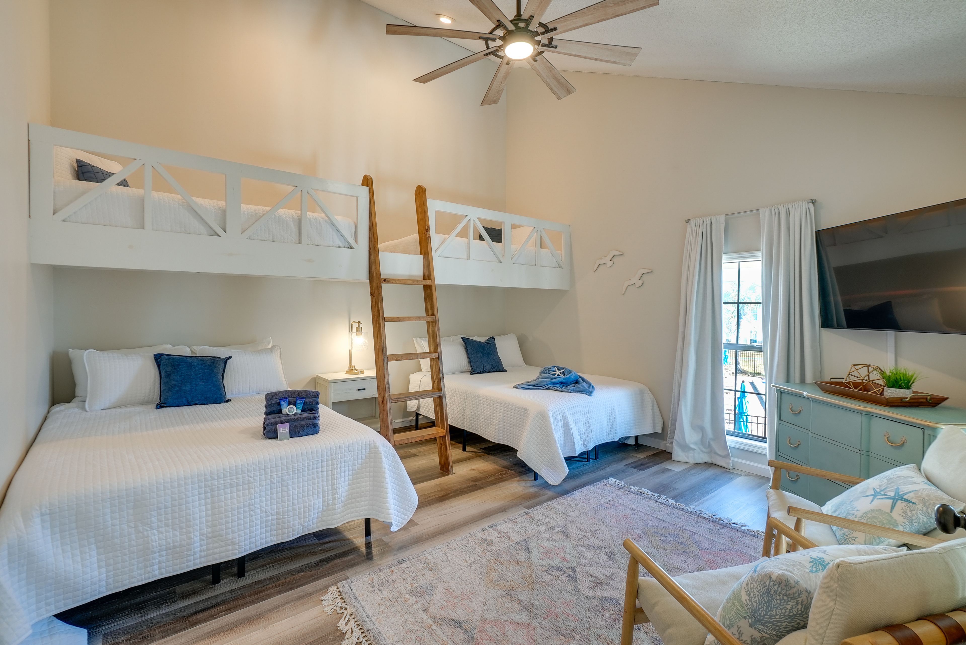 Bedroom 2 | 2 Queen Beds | 2 Lofted Twin Beds | 2nd Floor