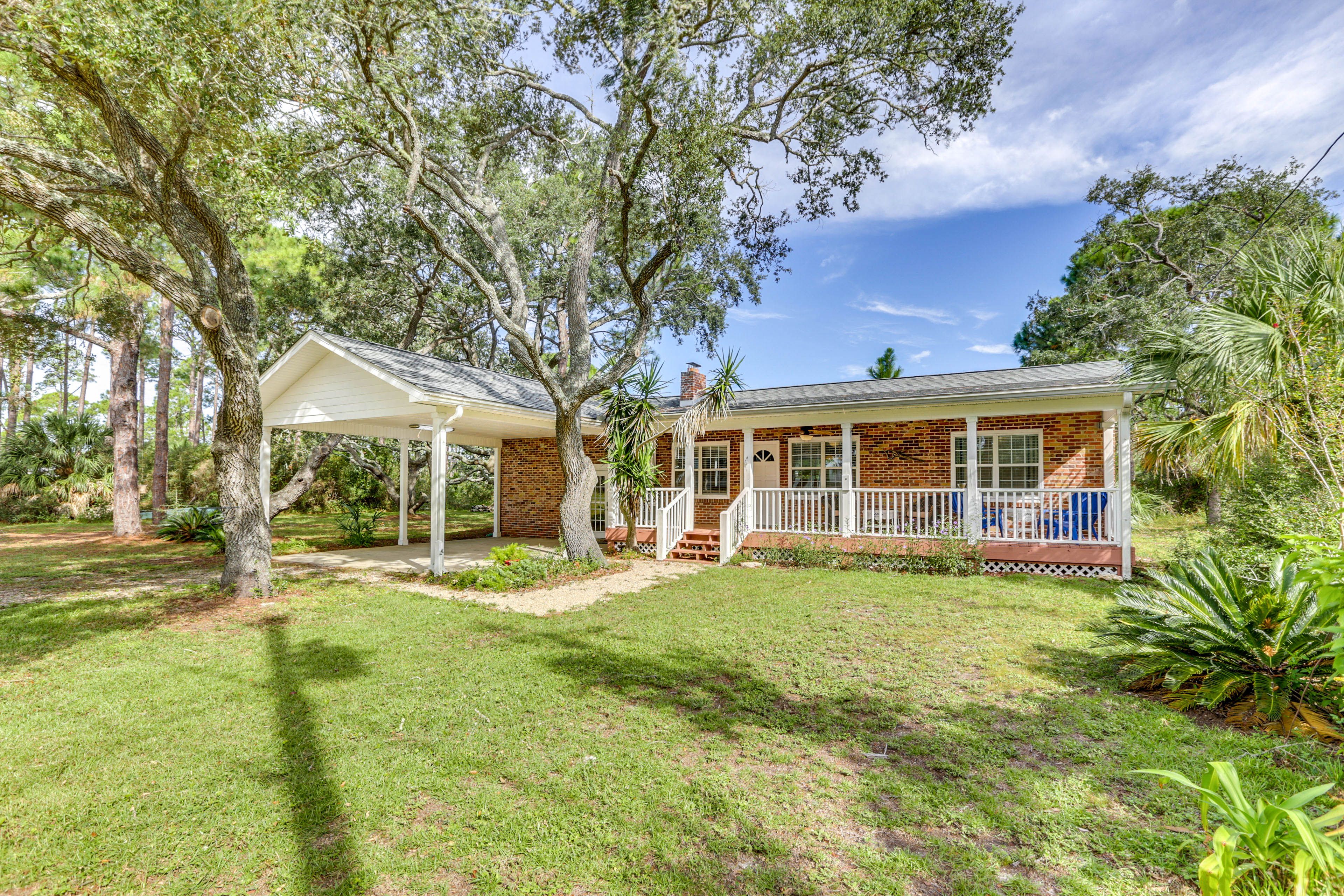 Panacea Vacation Rental | 3BR | 2BA | 1,465 Sq Ft | 4 Steps Required