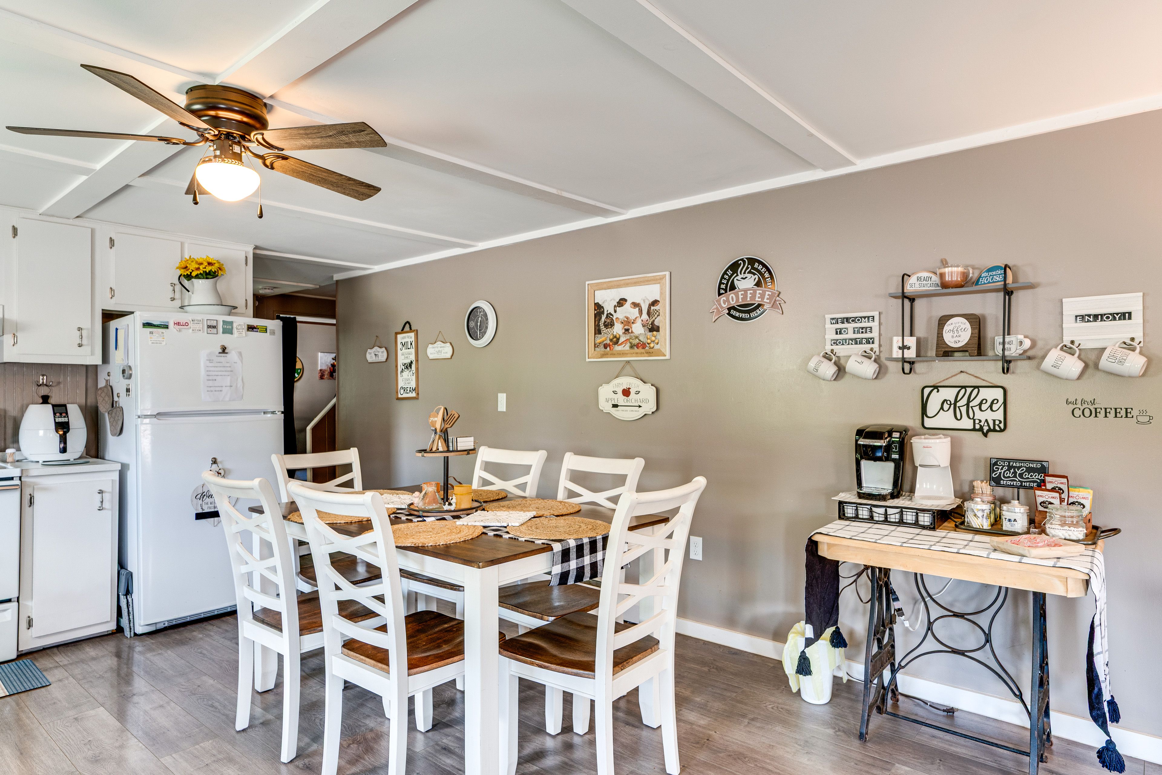 Kitchen & Dining Area | Open Floor Plan | Coffee Bar