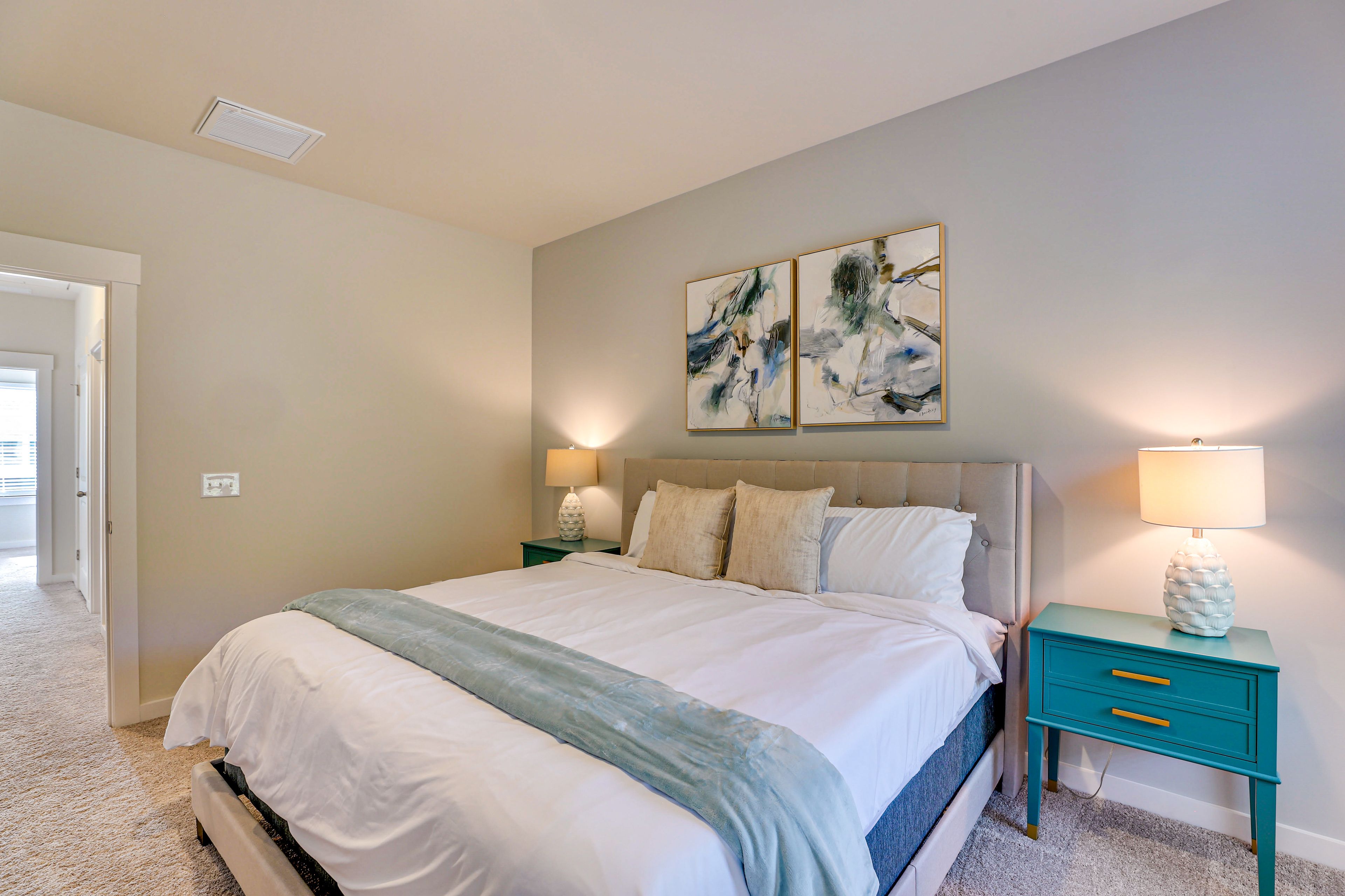 Bedroom 1 | 3rd Floor | King Bed | Walk-In Closet | Linens Provided
