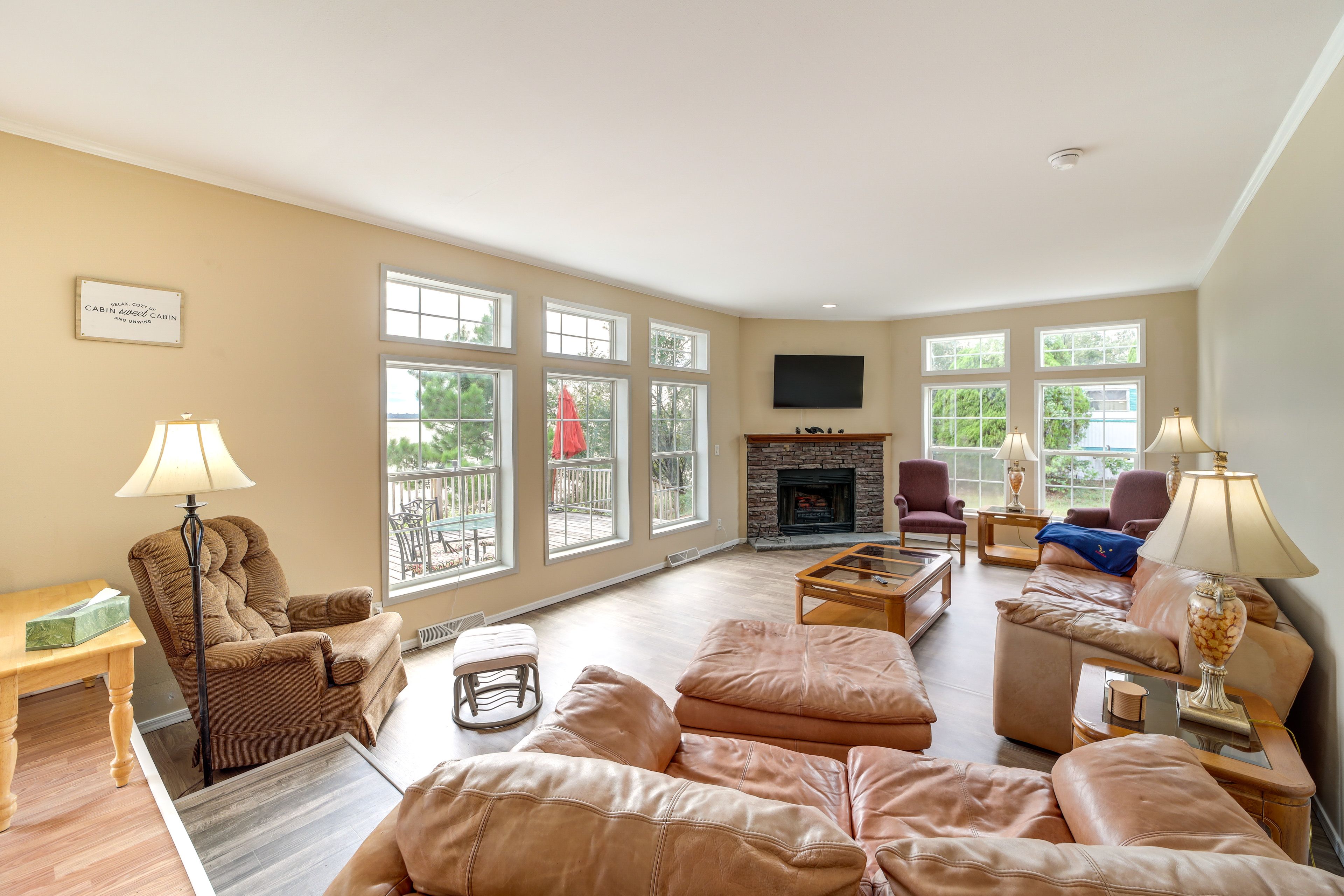 Living Area | Queen Sleeper Sofa | Smart TV | Fireplace