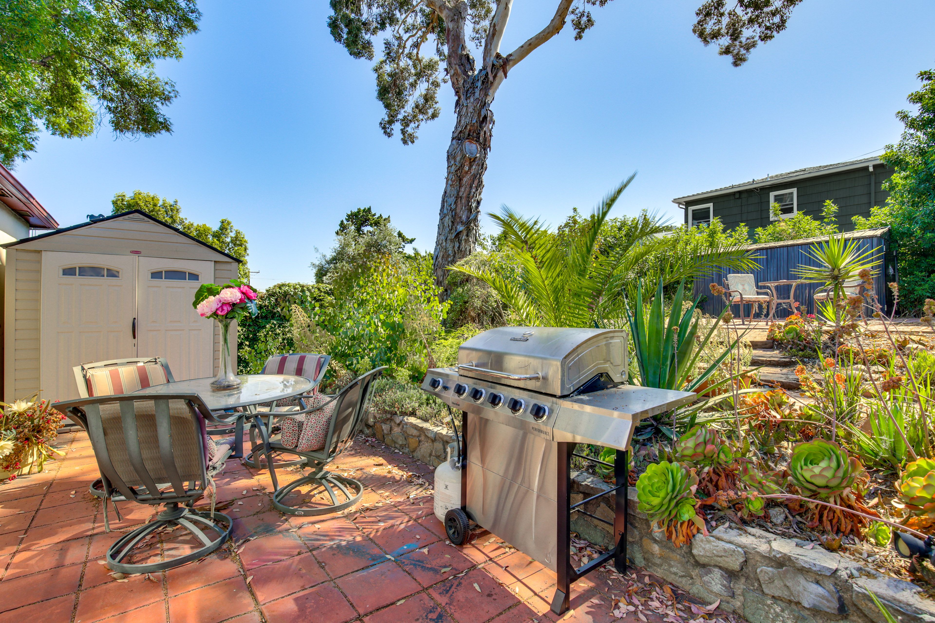 Furnished Patio | Outdoor Dining & Seating | Gas Grill