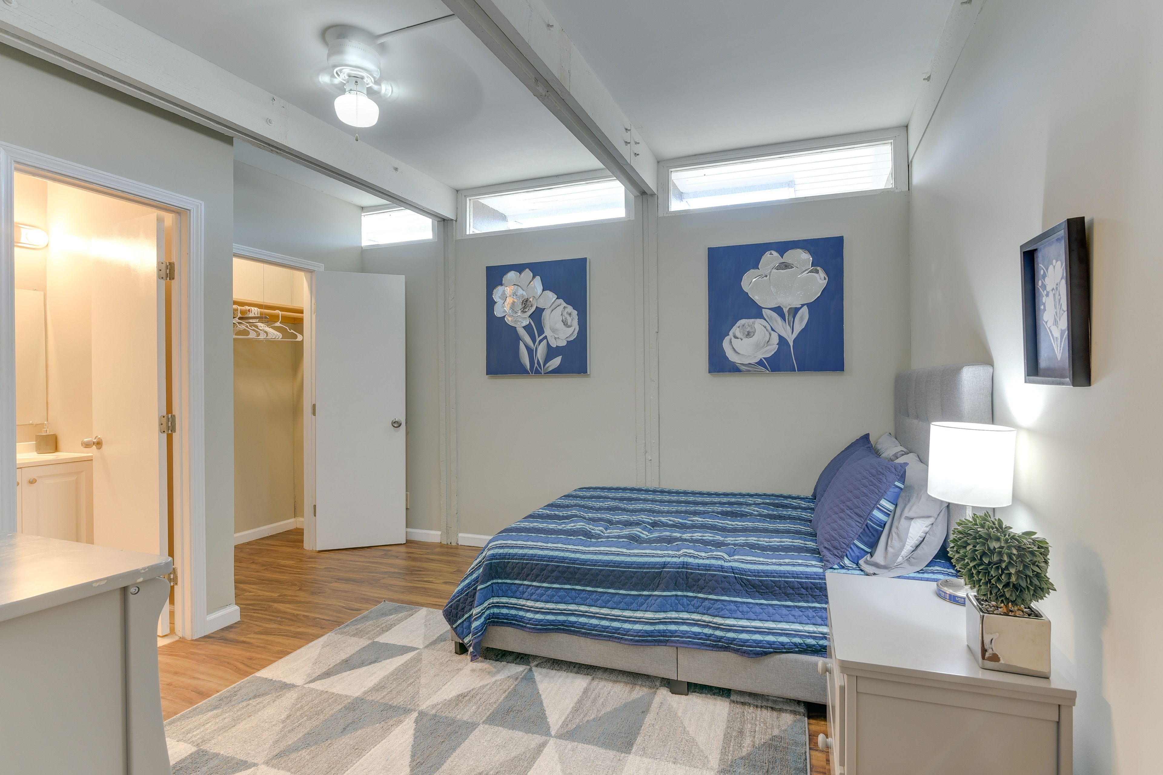 Bedroom 2 | Queen Bed | En-Suite Half Bathroom | Entry Through Bedroom 1