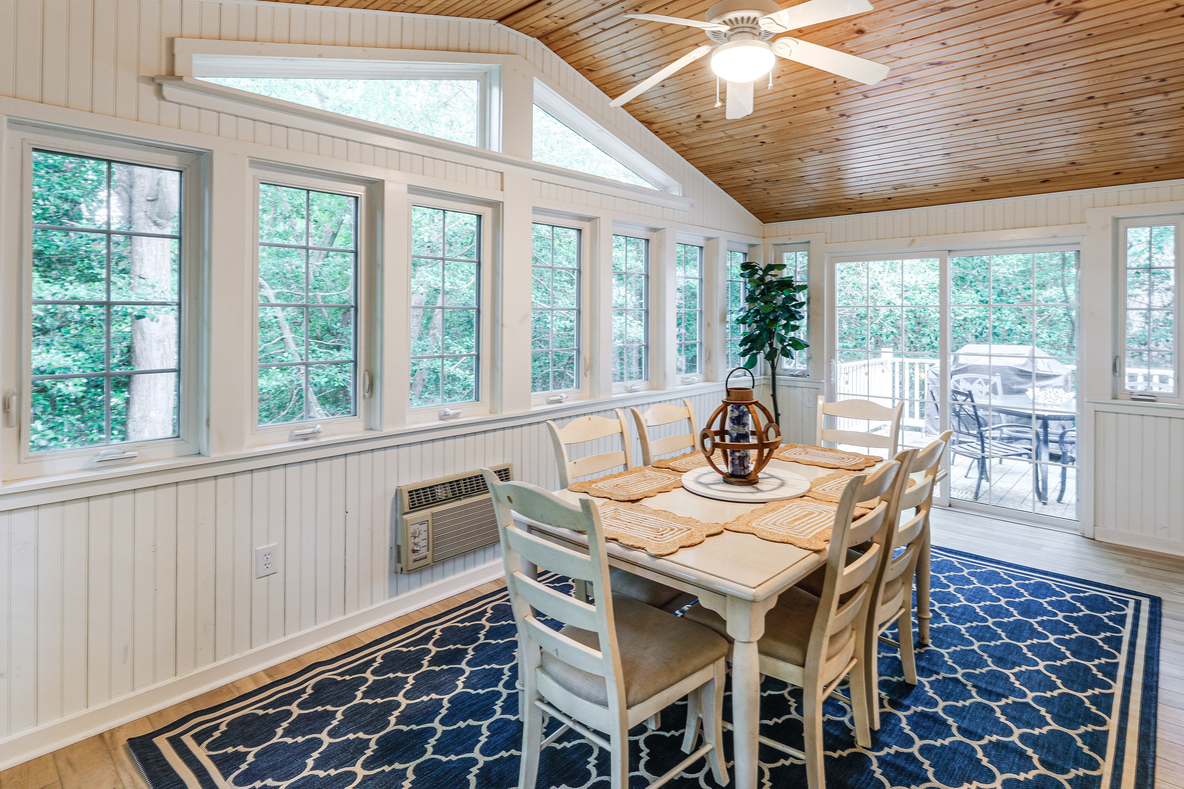 Dining Room | Furnished Deck | Central A/C