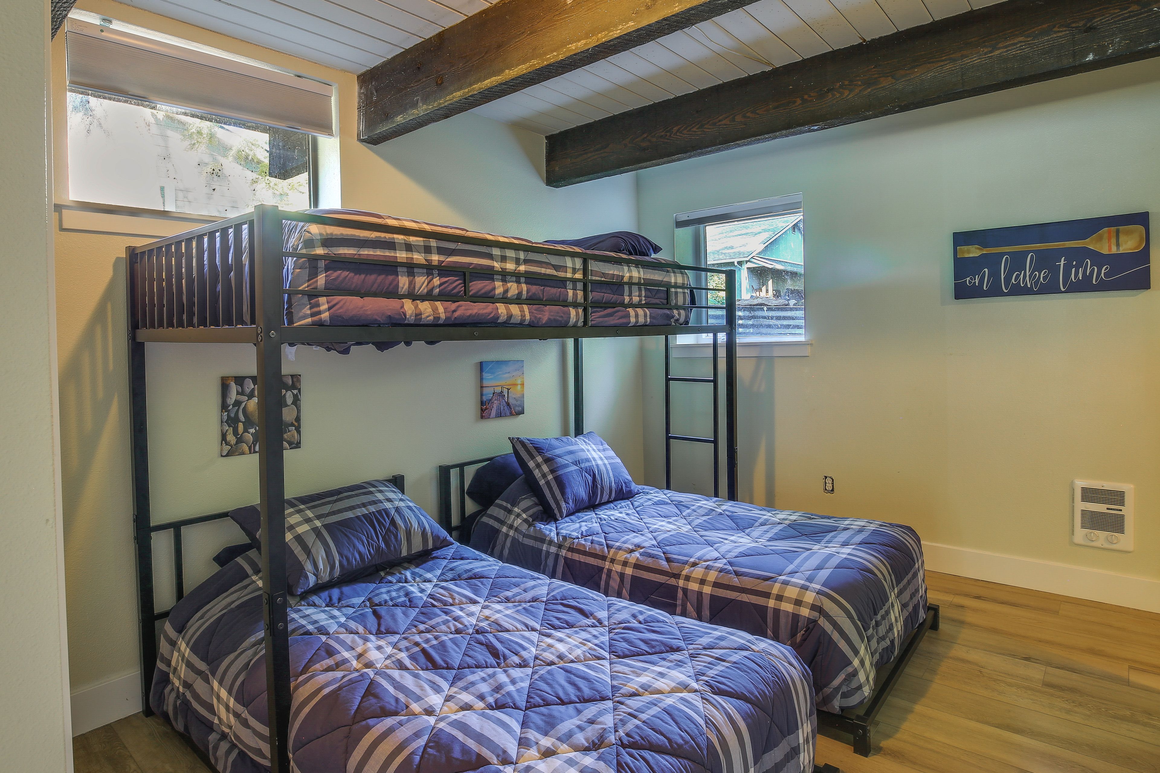 Bedroom 2 | 2 Twin Beds | Lofted Twin Bed | 1st Floor