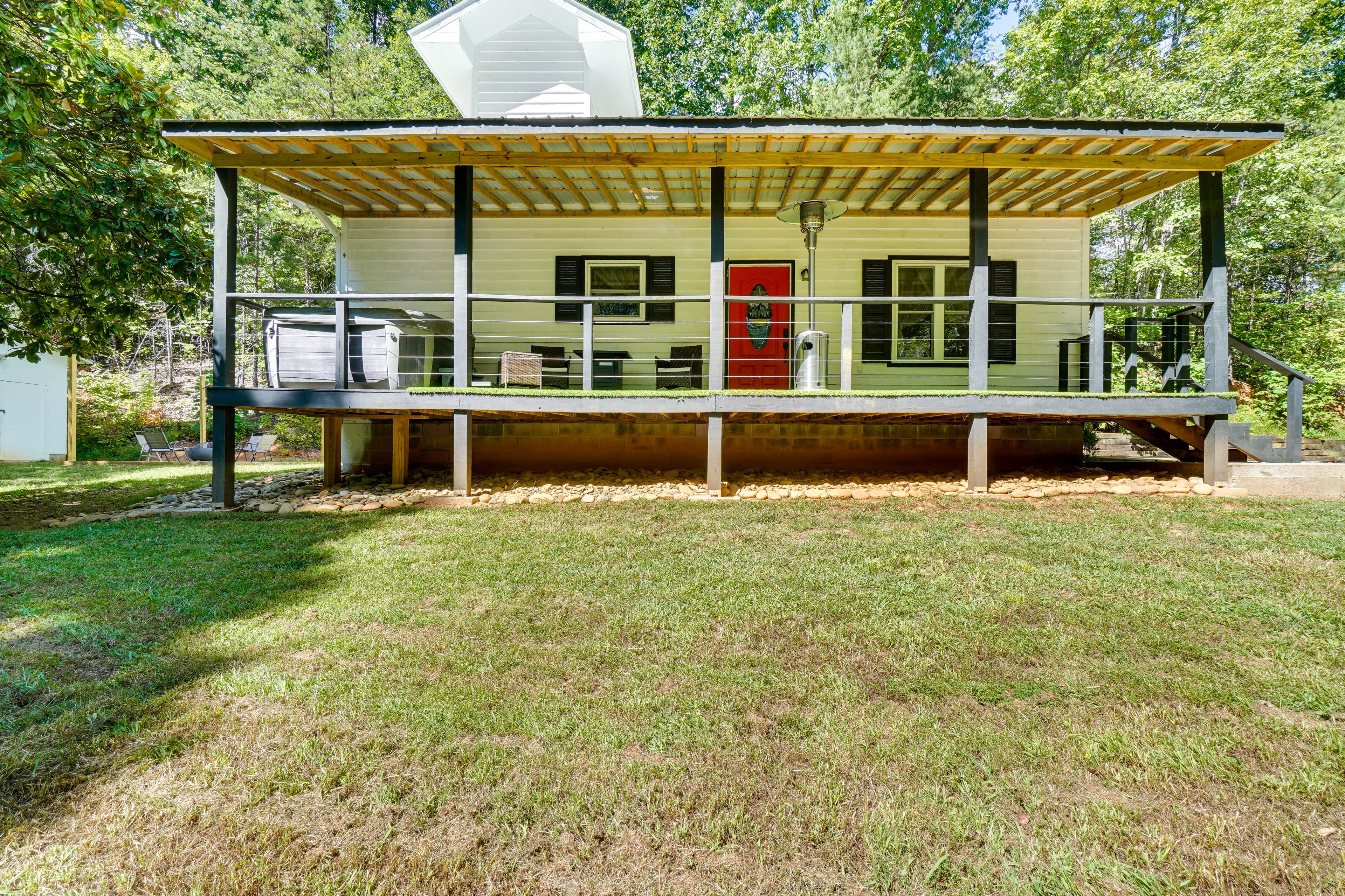 Covered Deck | Hot Tub | Outdoor Seating | Patio Heater