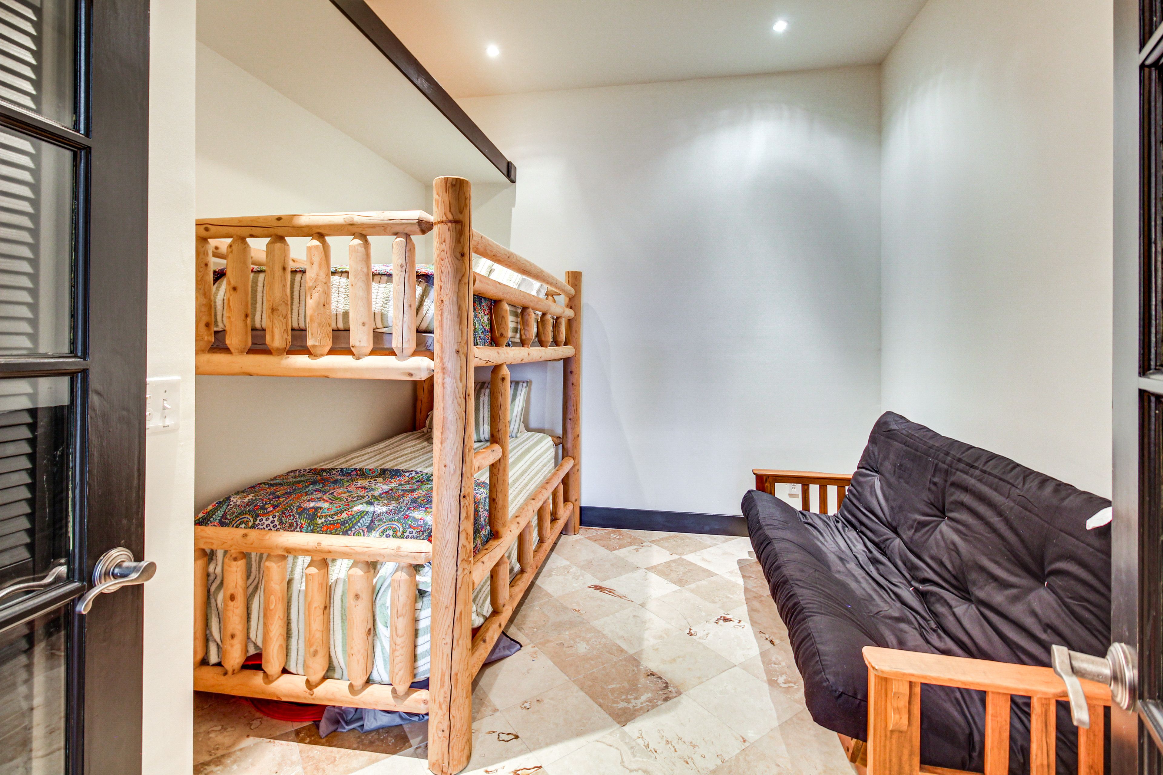Bedroom 4 | Twin Bunk Bed | Full Futon | Basement