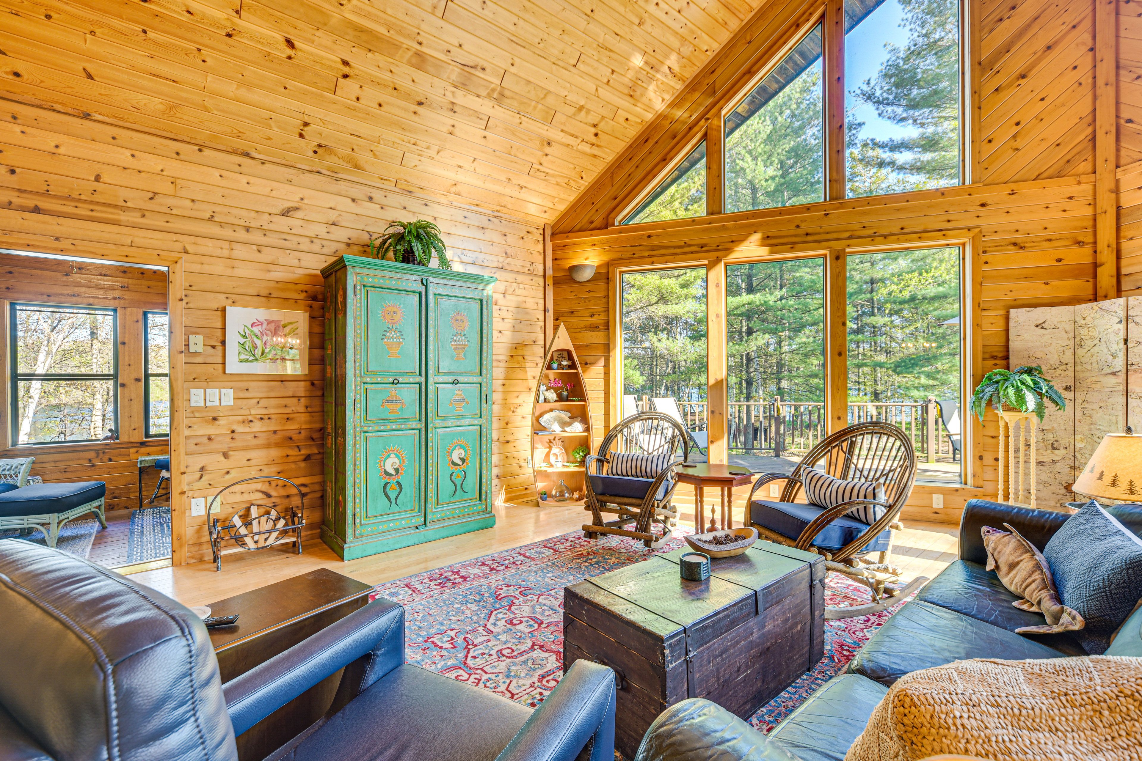 Living Room | Main Level | Lake Views | Books