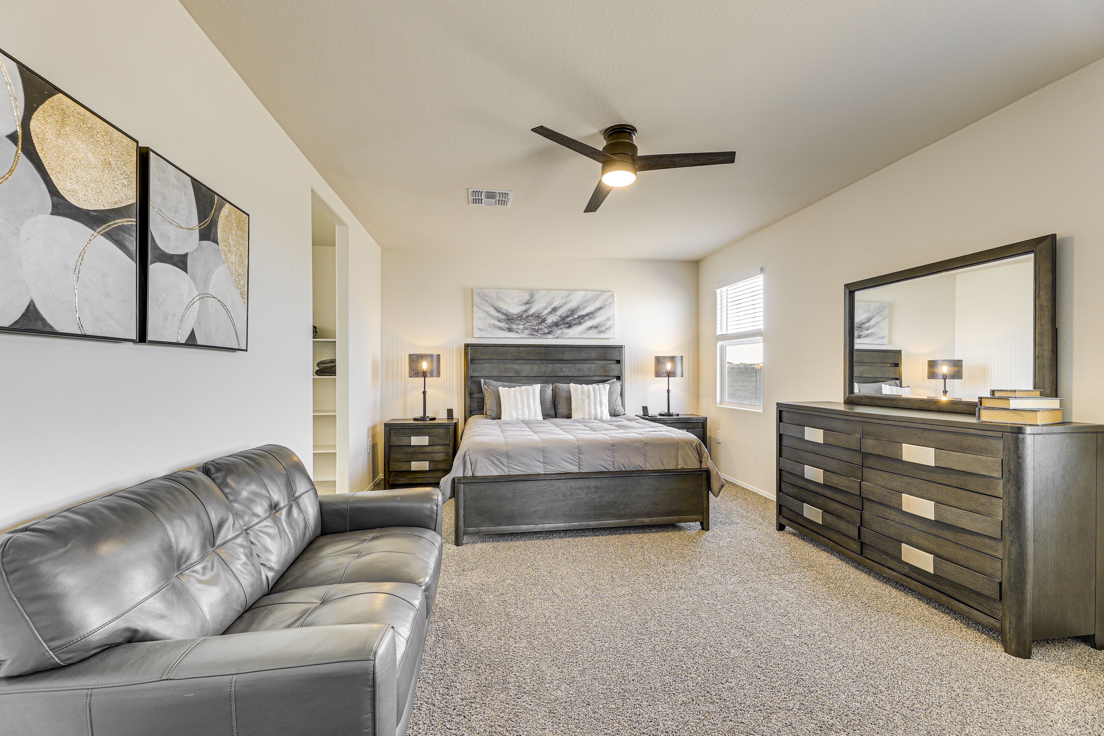 Bedroom 1 | King Bed | Smart TV | Walk-In Closet | En-Suite Bathroom