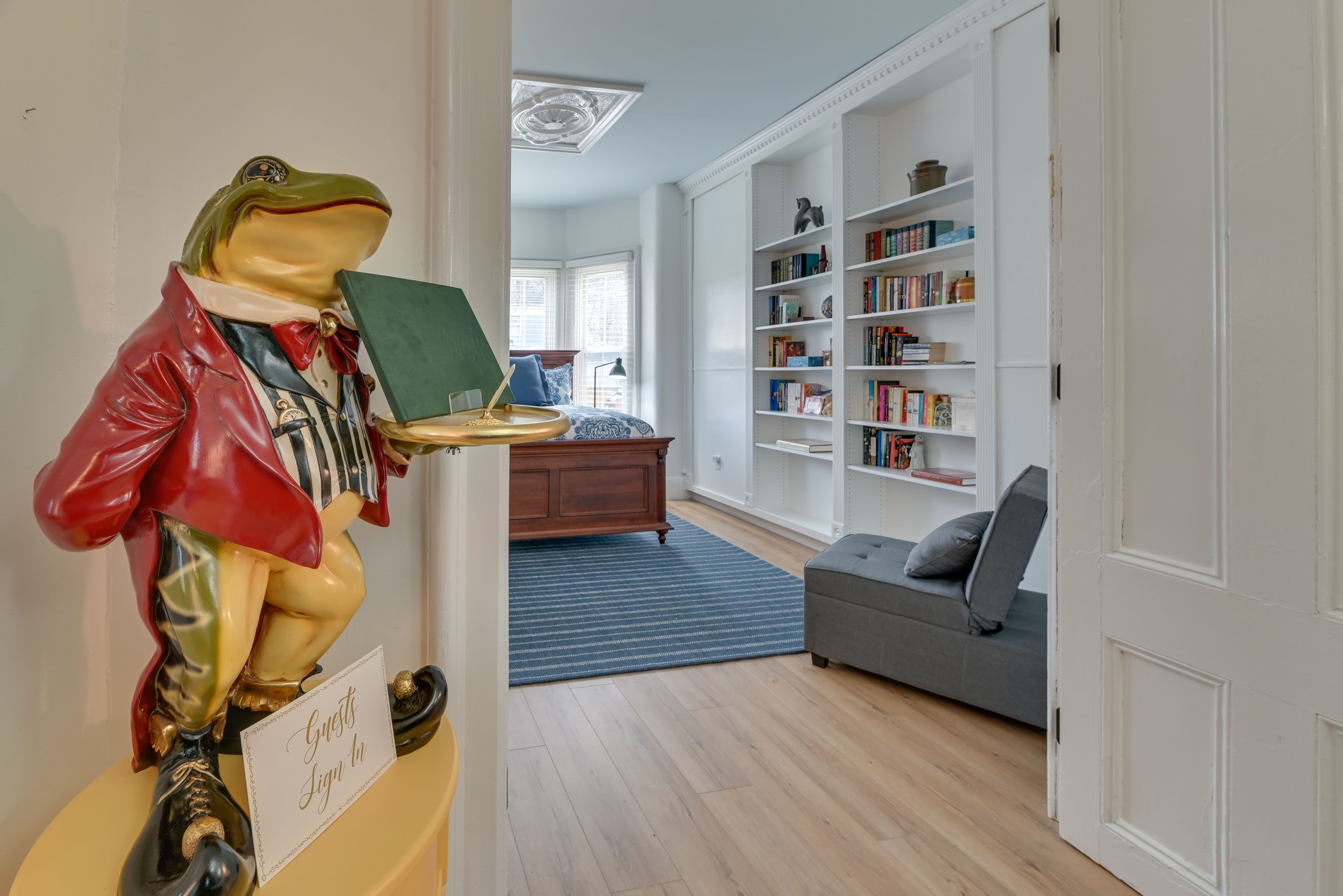 Front Entry | "Frederick" the House Mascot