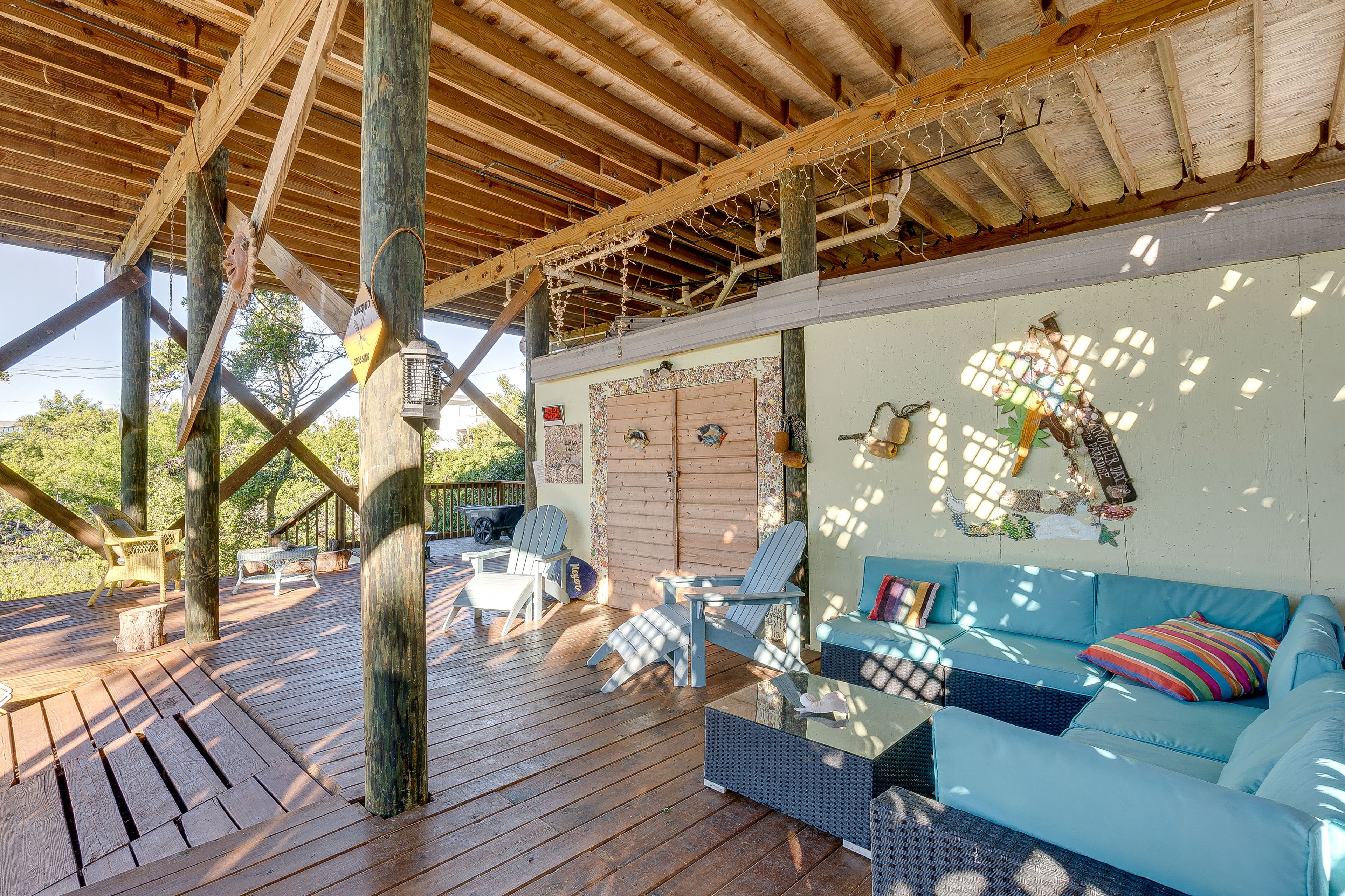 Covered Patio | Outdoor Shower | Charcoal Grill