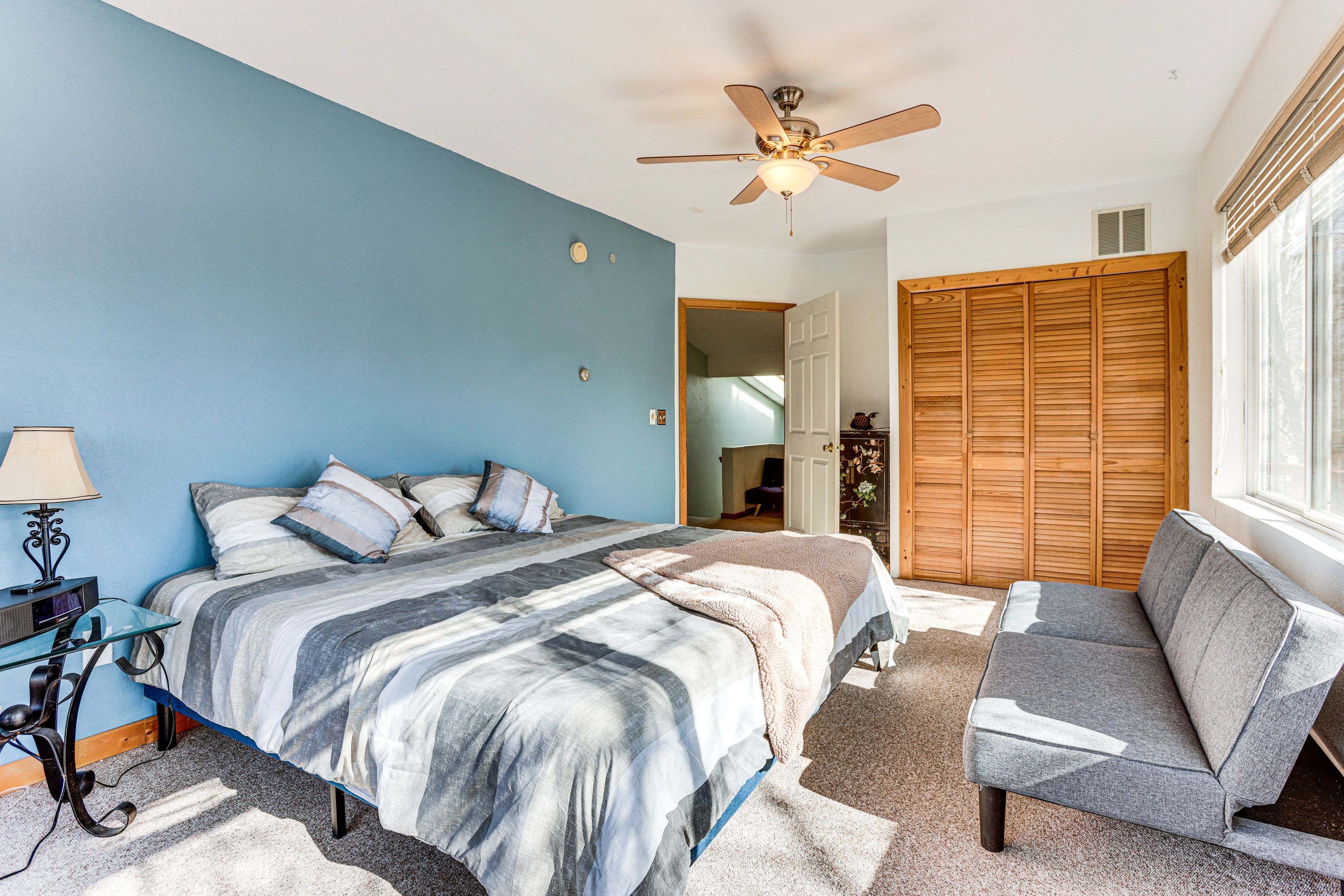 Bedroom 4 | Raised 2nd Floor | 2 Steps Up | King Bed | Twin Futon