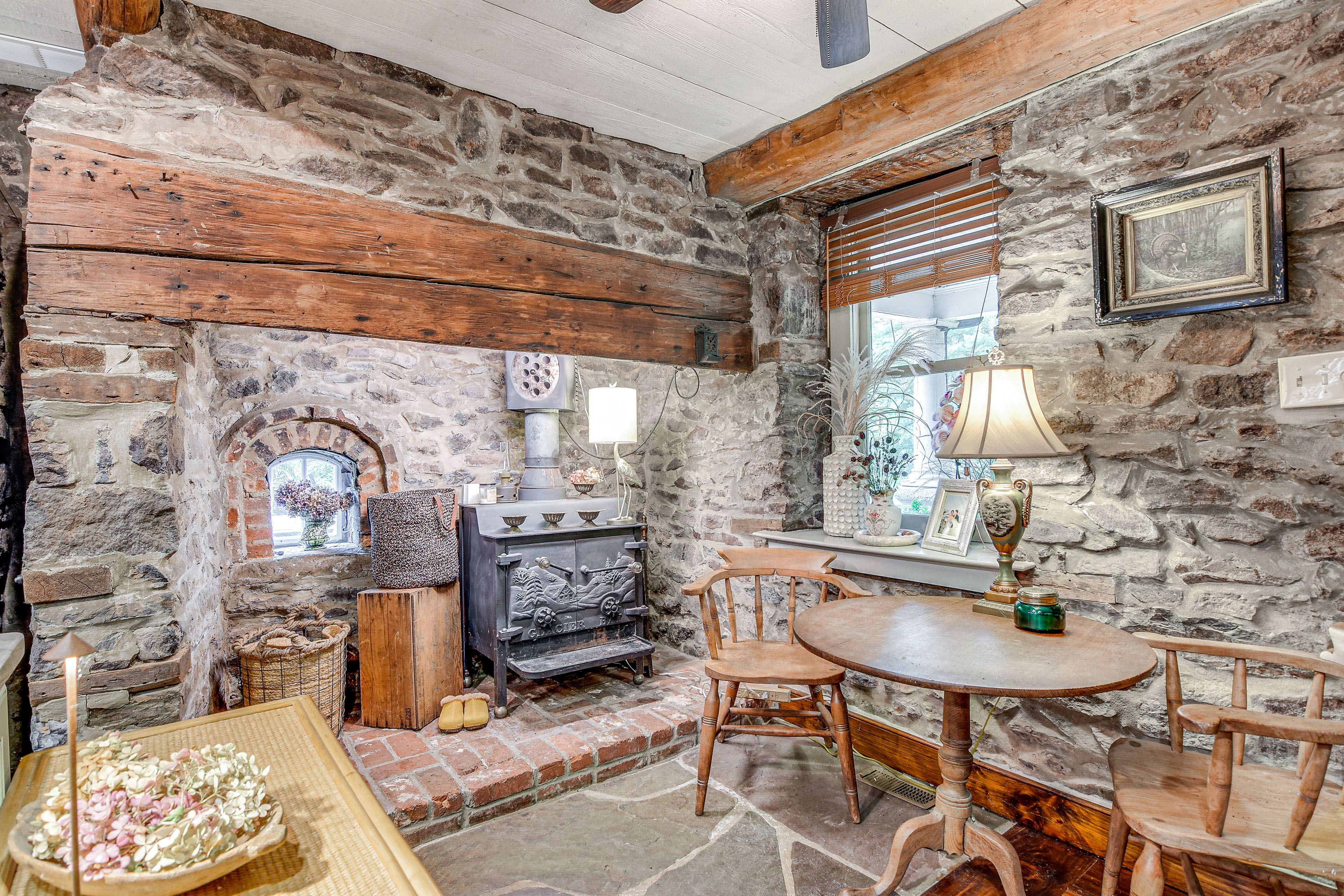 Dining Area | Decorative Fireplace | 1st Floor