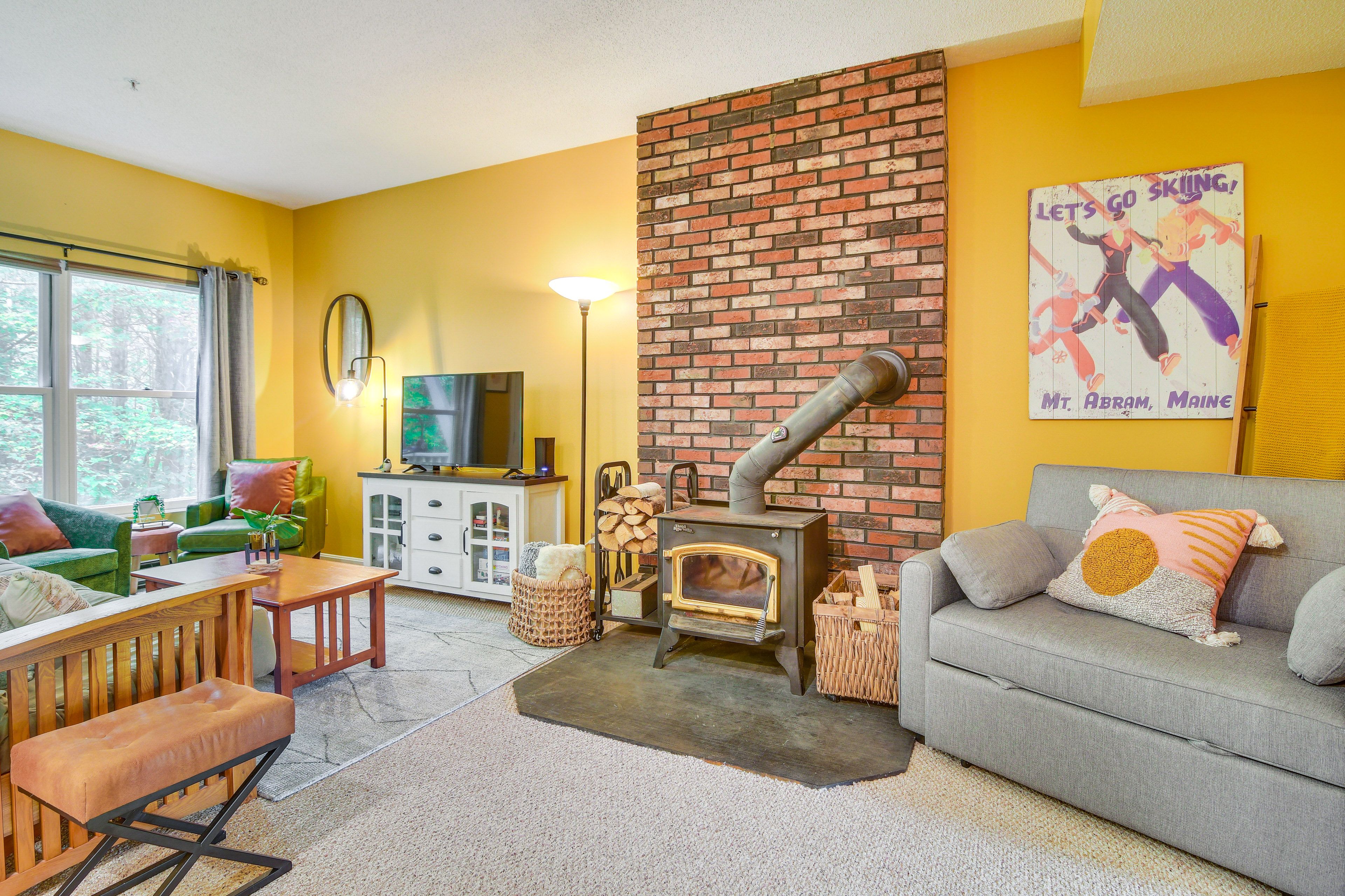 Greenwood Vacation Rental | 1BR | 1BA | Steps Required | 768 Sq Ft