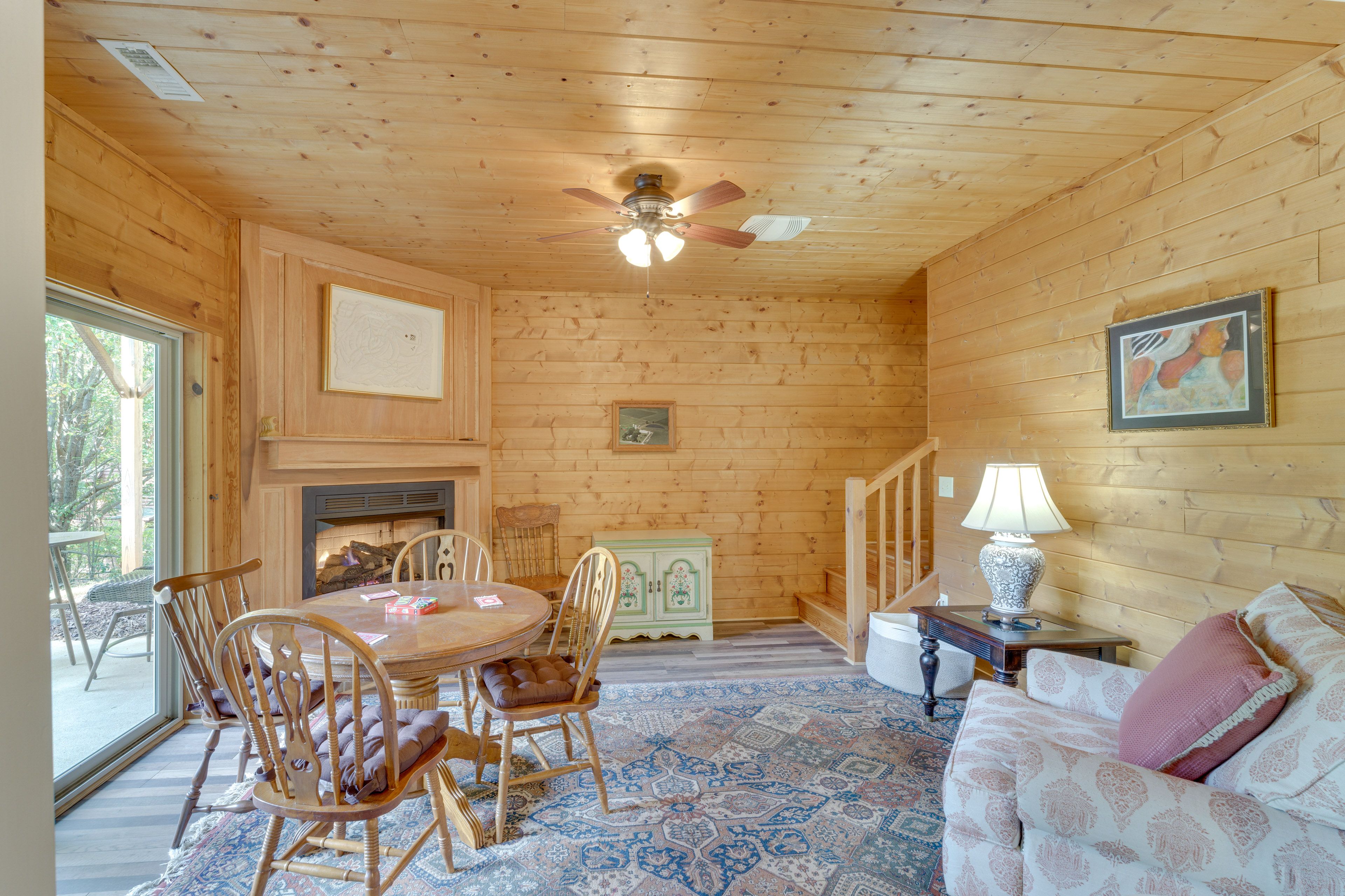 Additional Living Area | Basement | Fireplace | Card Table