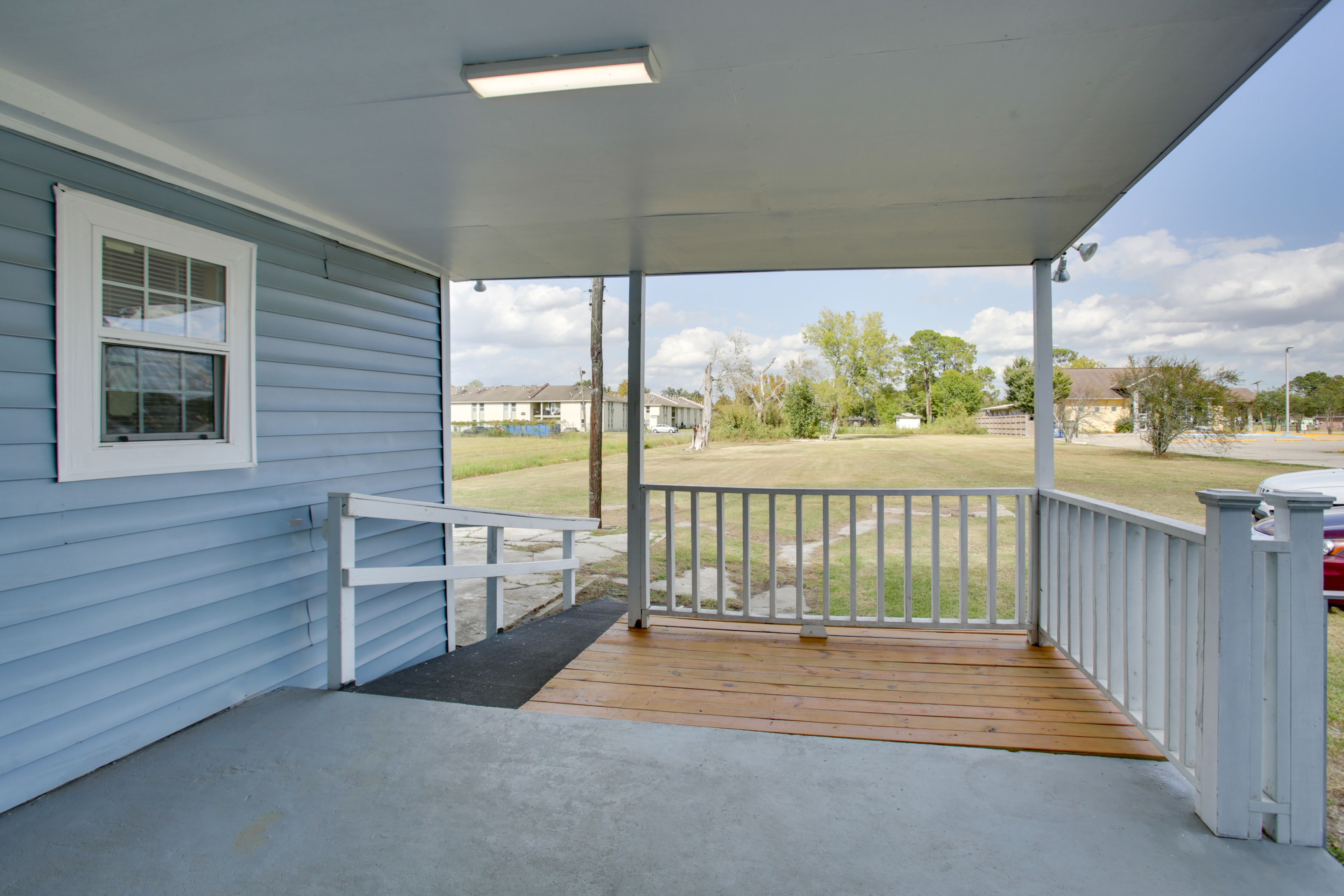 Patio | Ramp to Access Back of Home