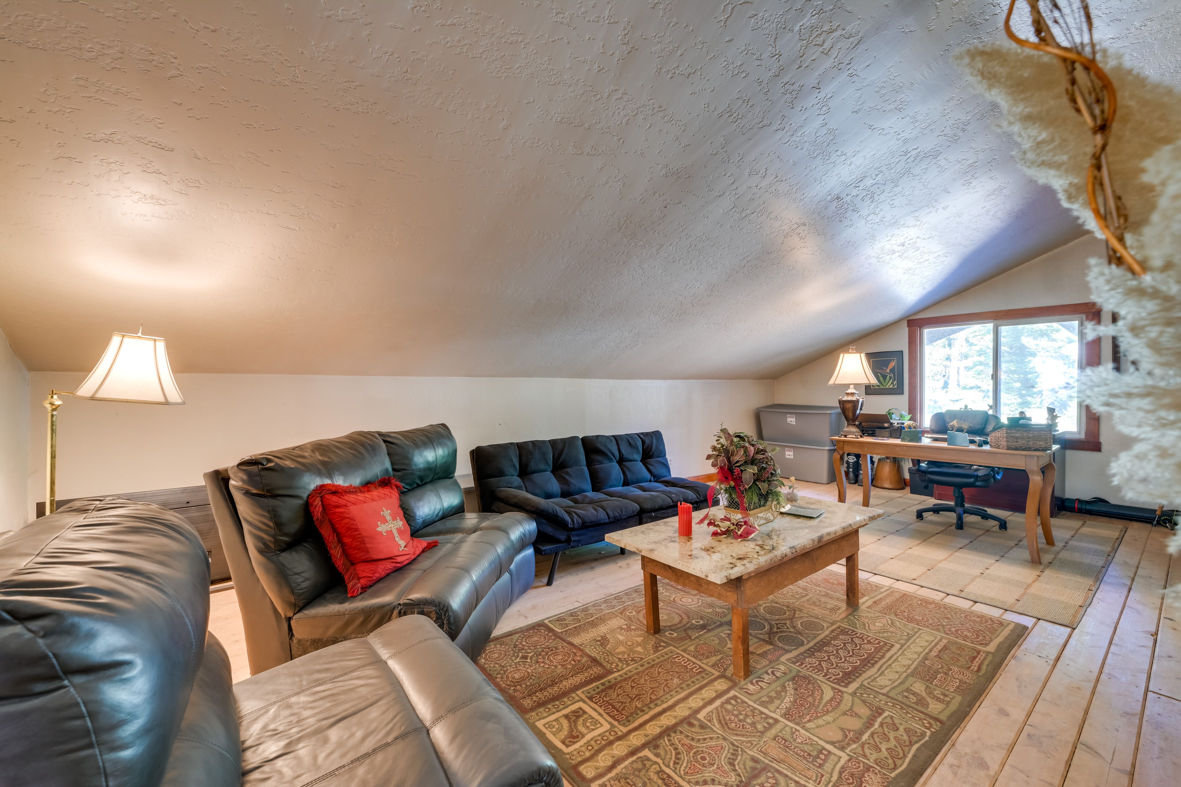 Loft | Upper Level | Full Futon | Desk Workspace