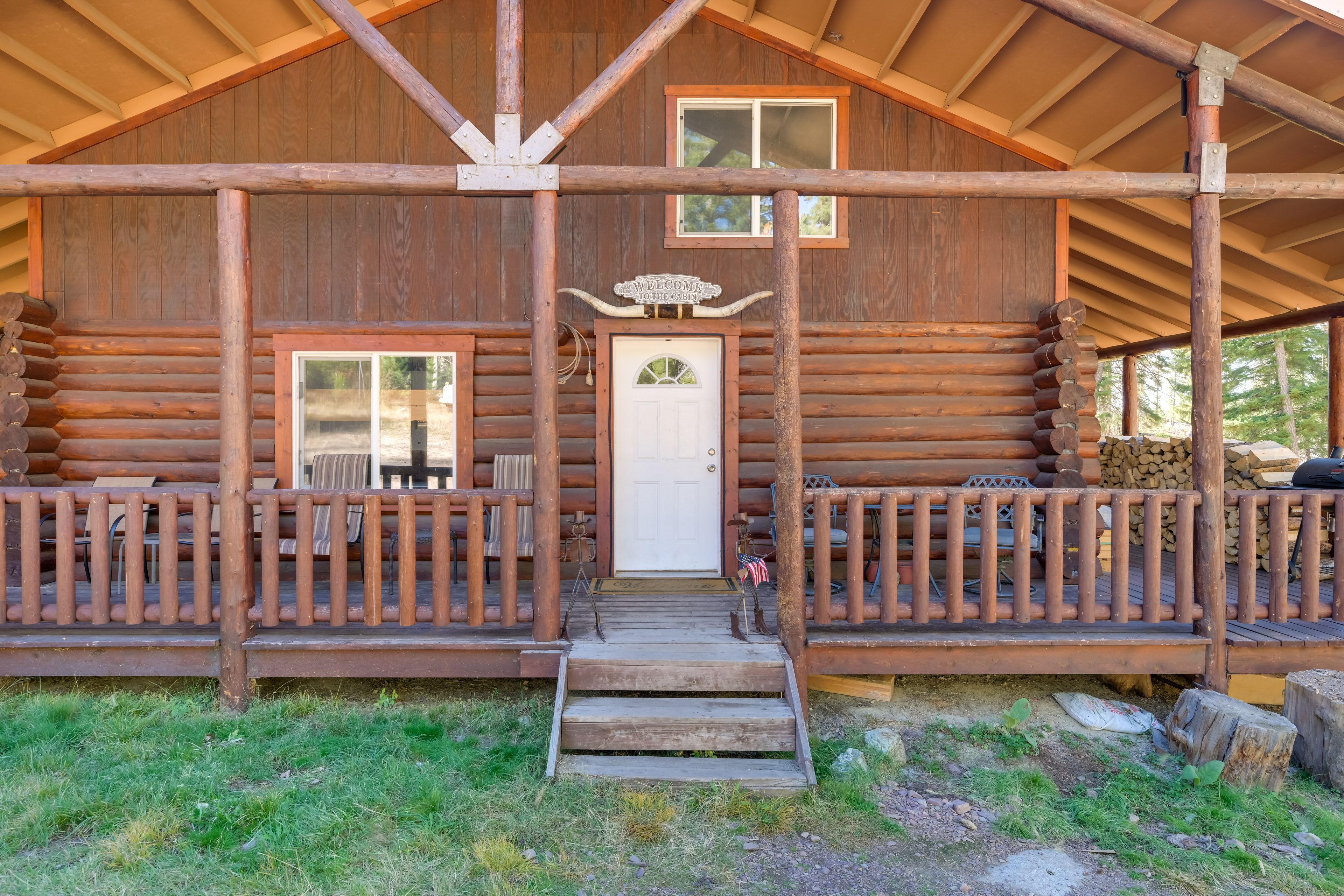 Cabin Exterior | Fire Pit | Grill | Stream On-Site