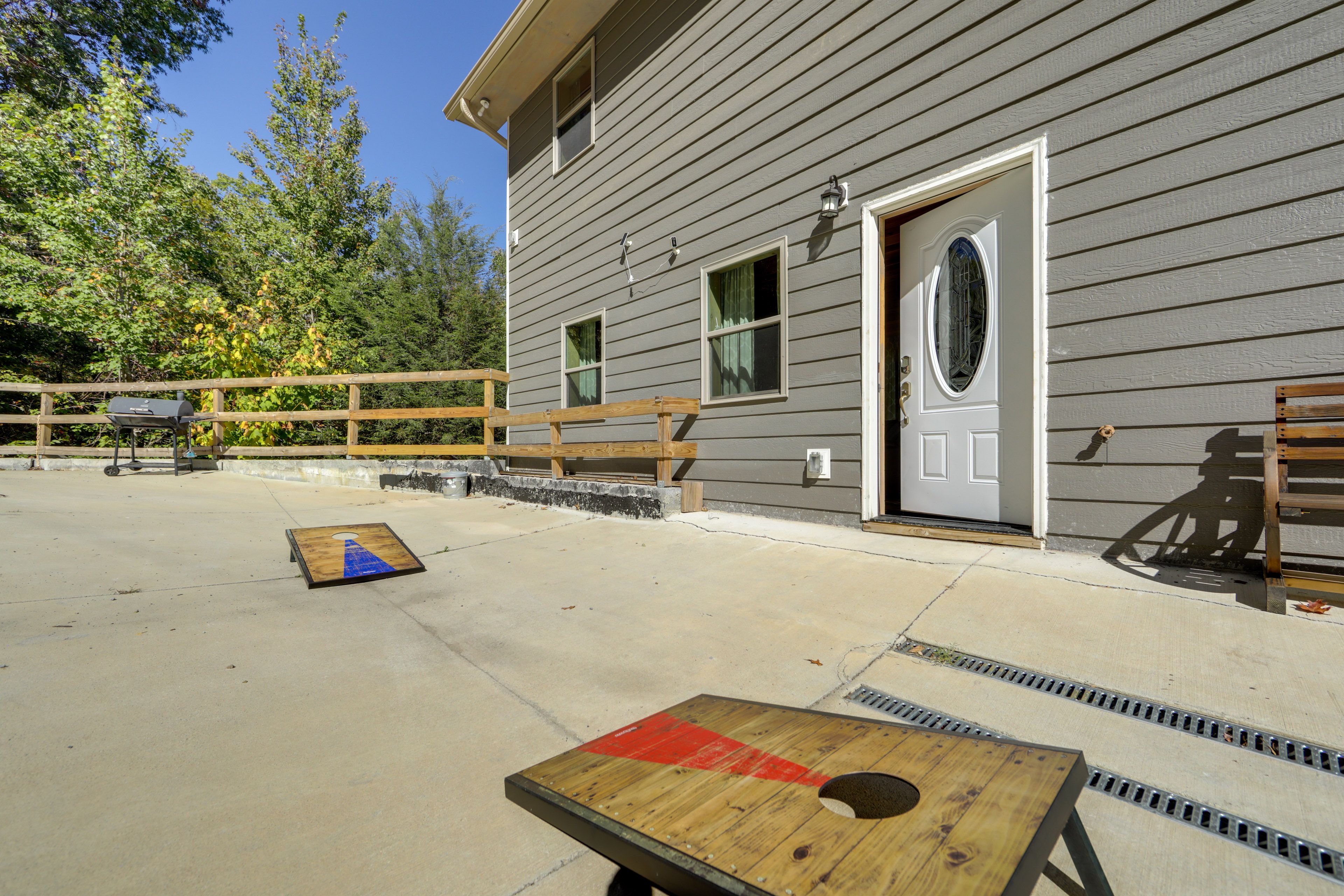 Exterior | Cornhole | Charcoal Grill
