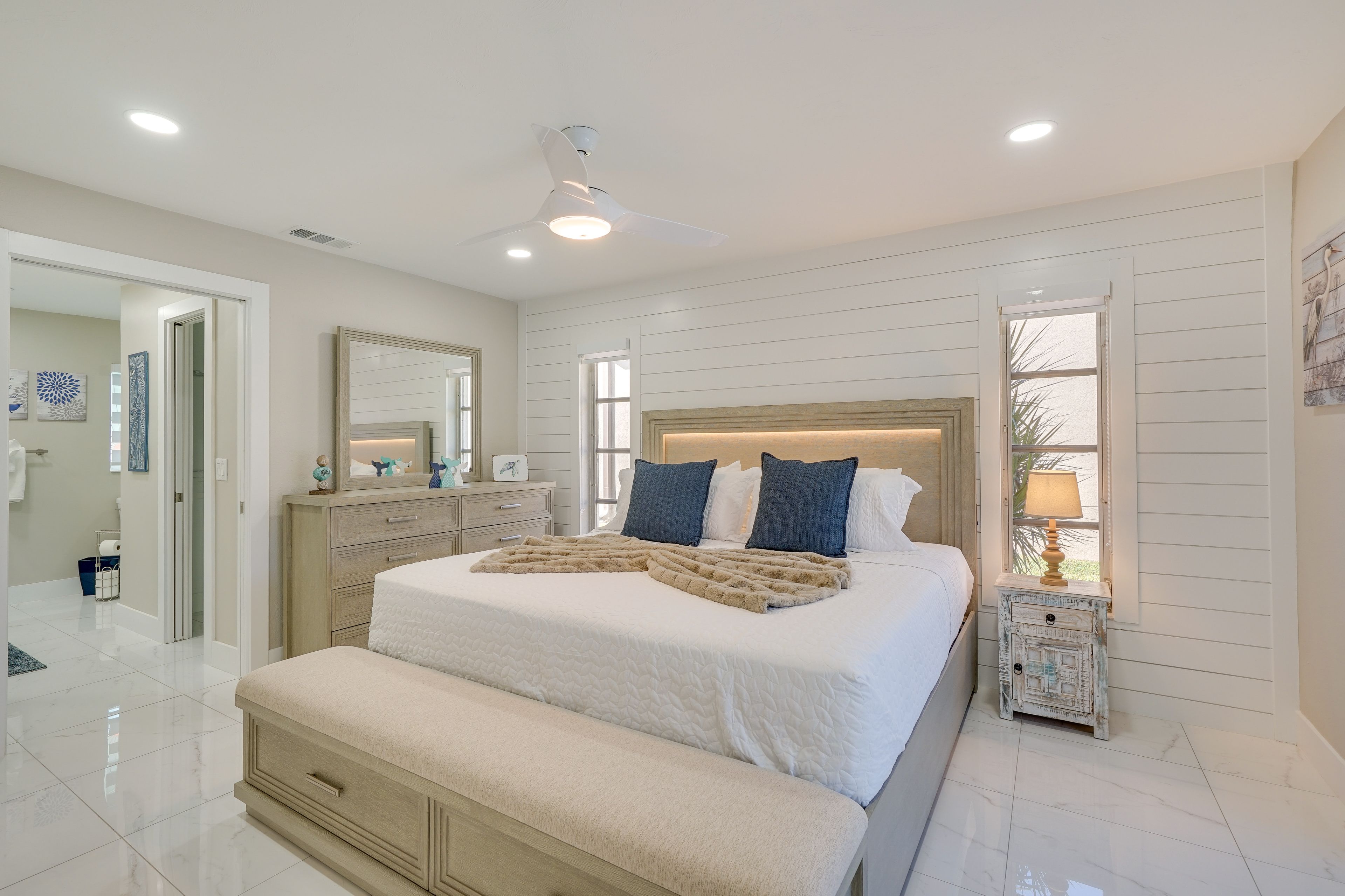 Bedroom 1 | King Bed | Linens Provided | En-Suite Bathroom