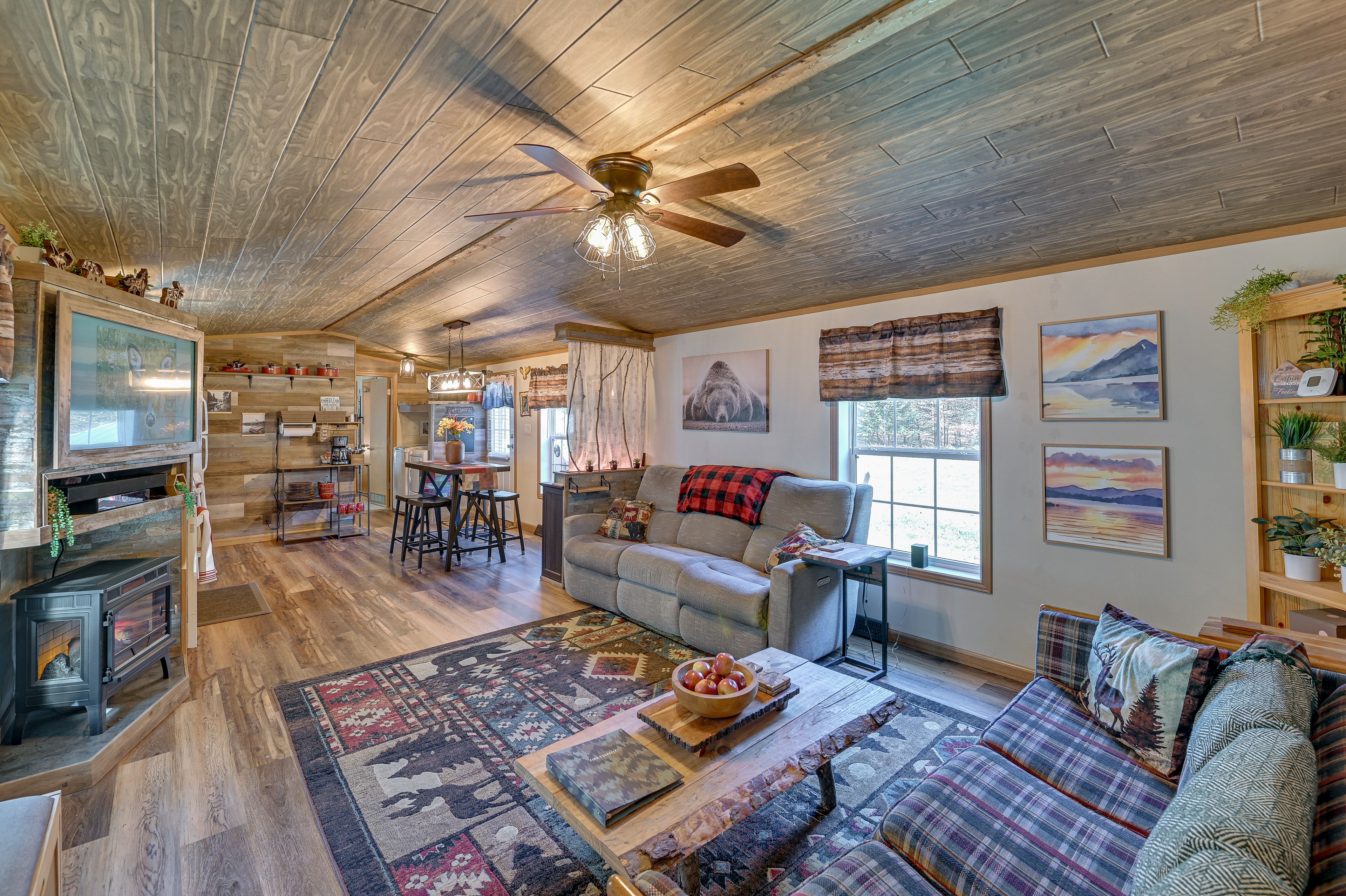 Living Room | Smart TV | Electric Fireplace | Central A/C | Electric Heat