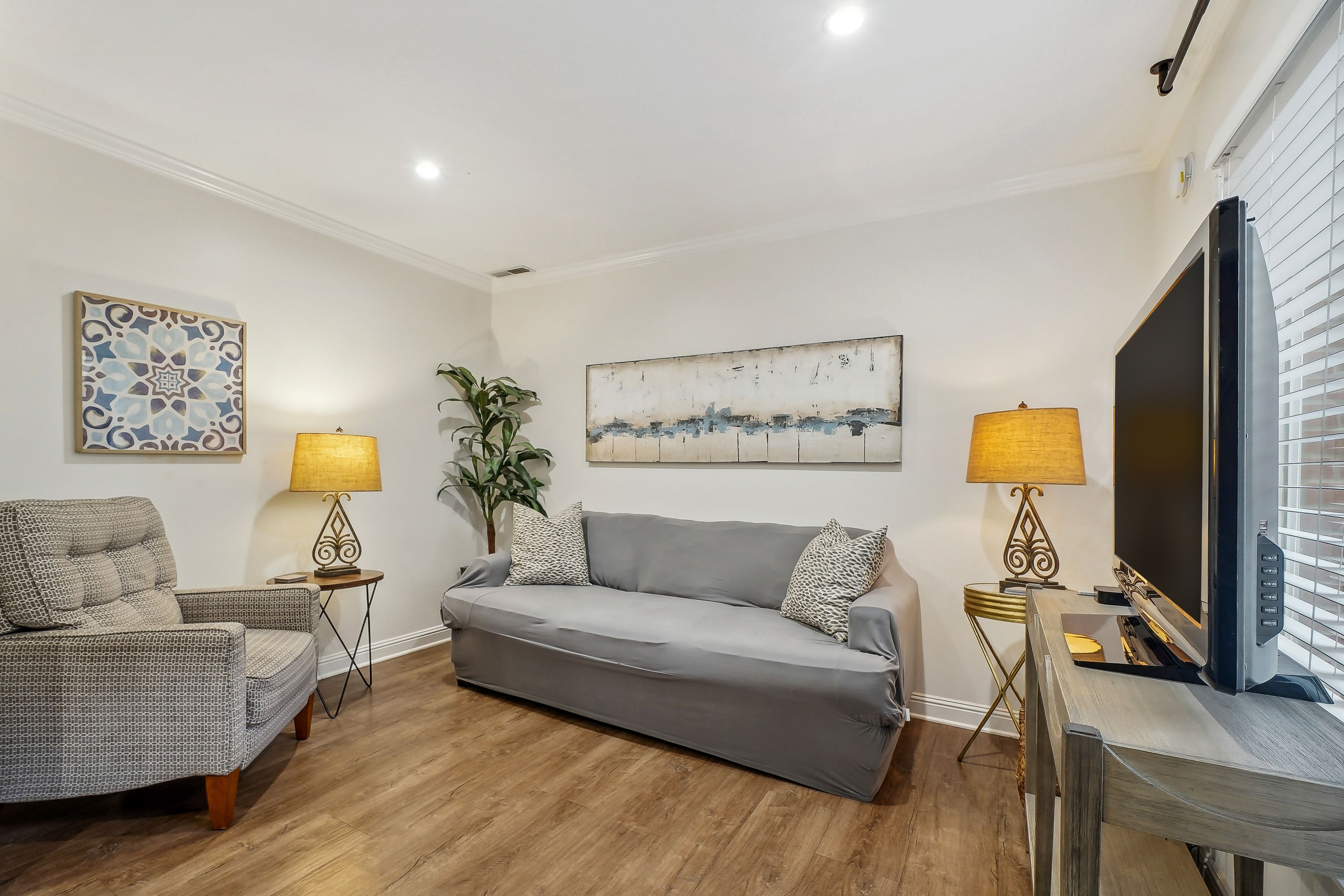 Living Area | Smart TV | Free WiFi | Central Heat & A/C