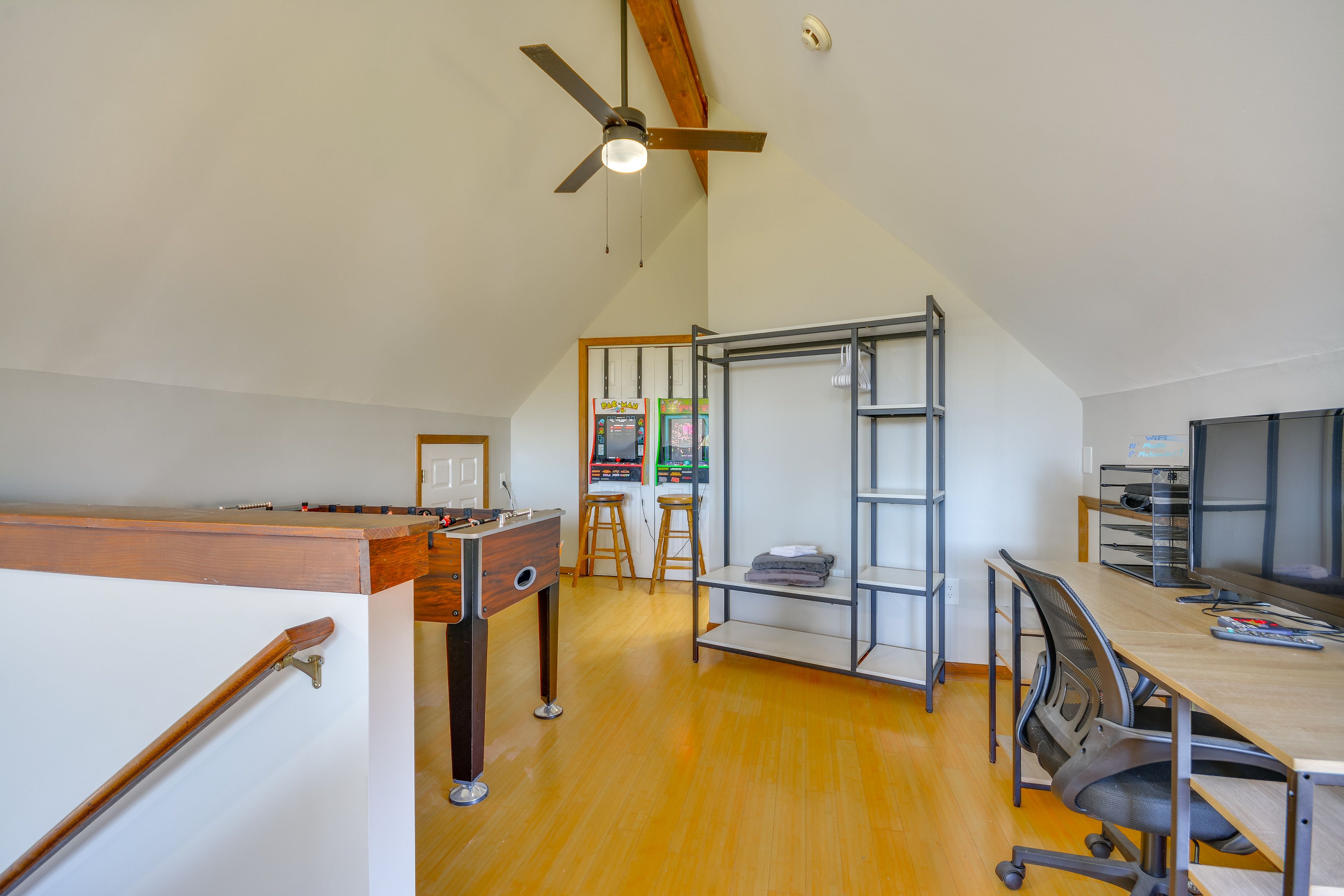 Loft Game Area | WFH Desks | Arcade Consoles | Foosball