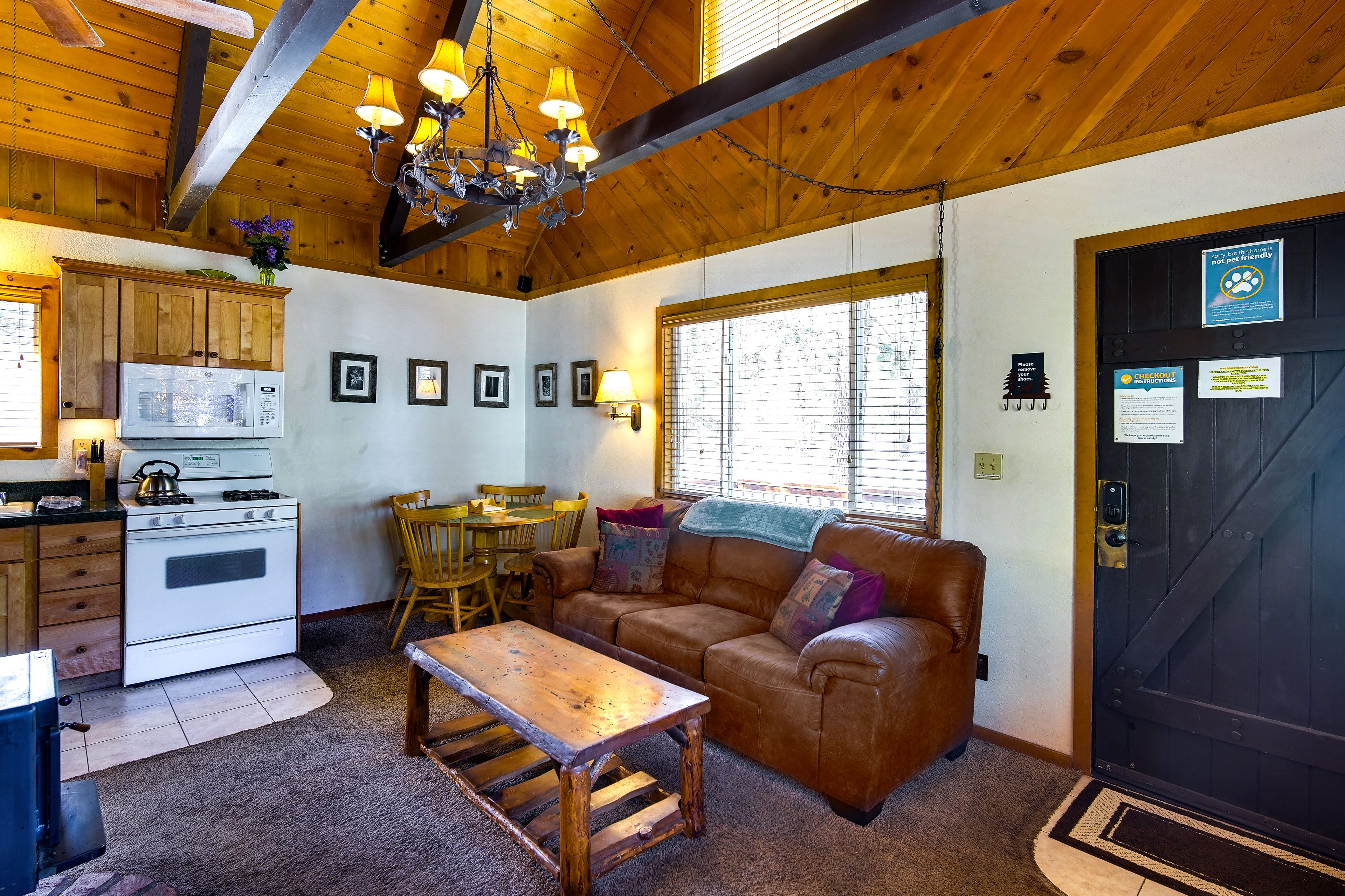 Living Area | Dining Table | Wood-Burning Stove | Free WiFi