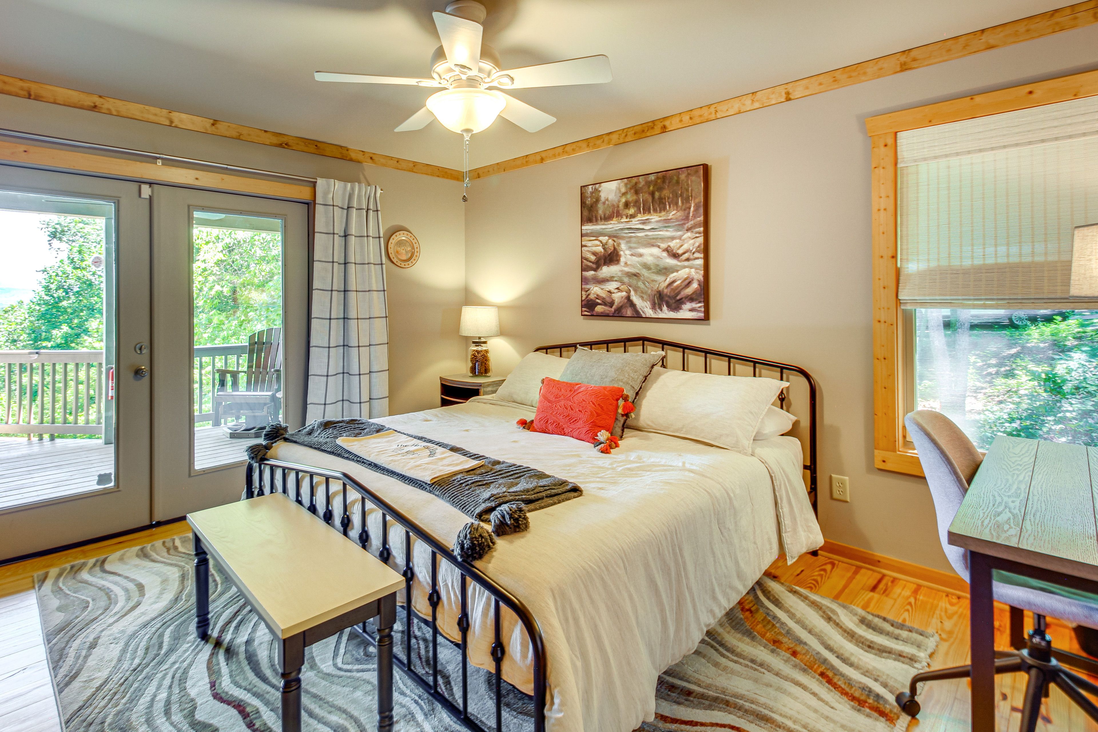 Bedroom 1 | Main Level | King Bed | Linens Provided | Smart TV