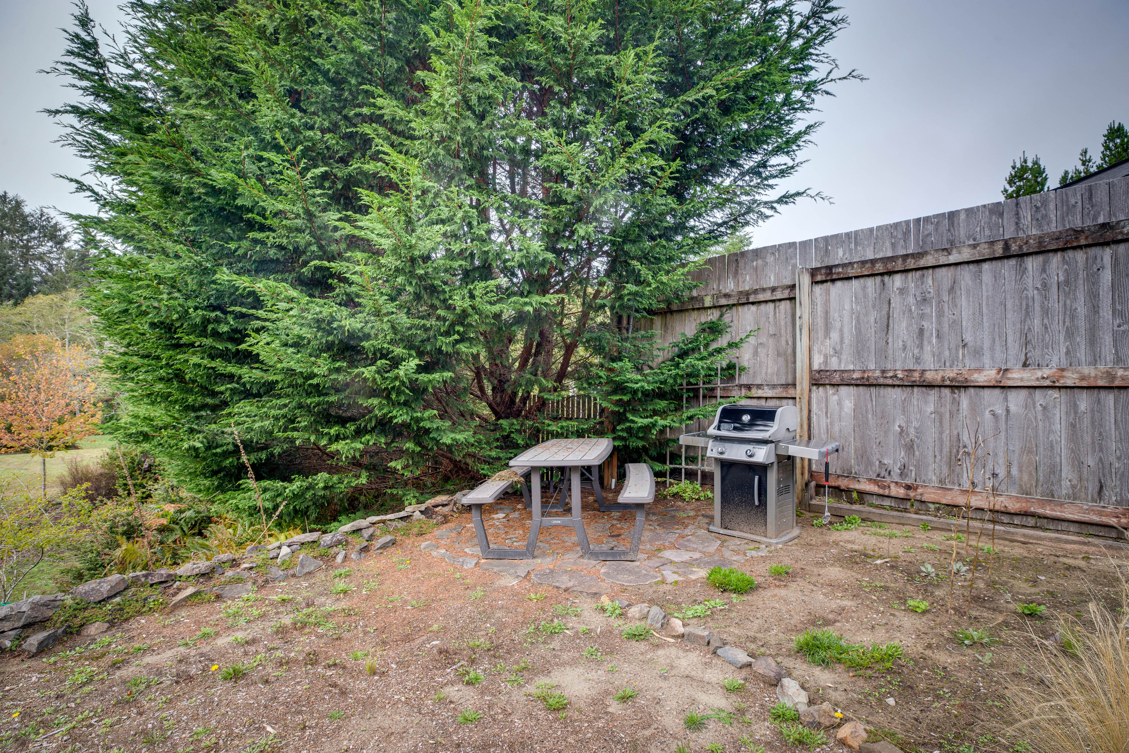 Backyard | Wood-Burning Fire Pit | Gas Grill | Picnic Table