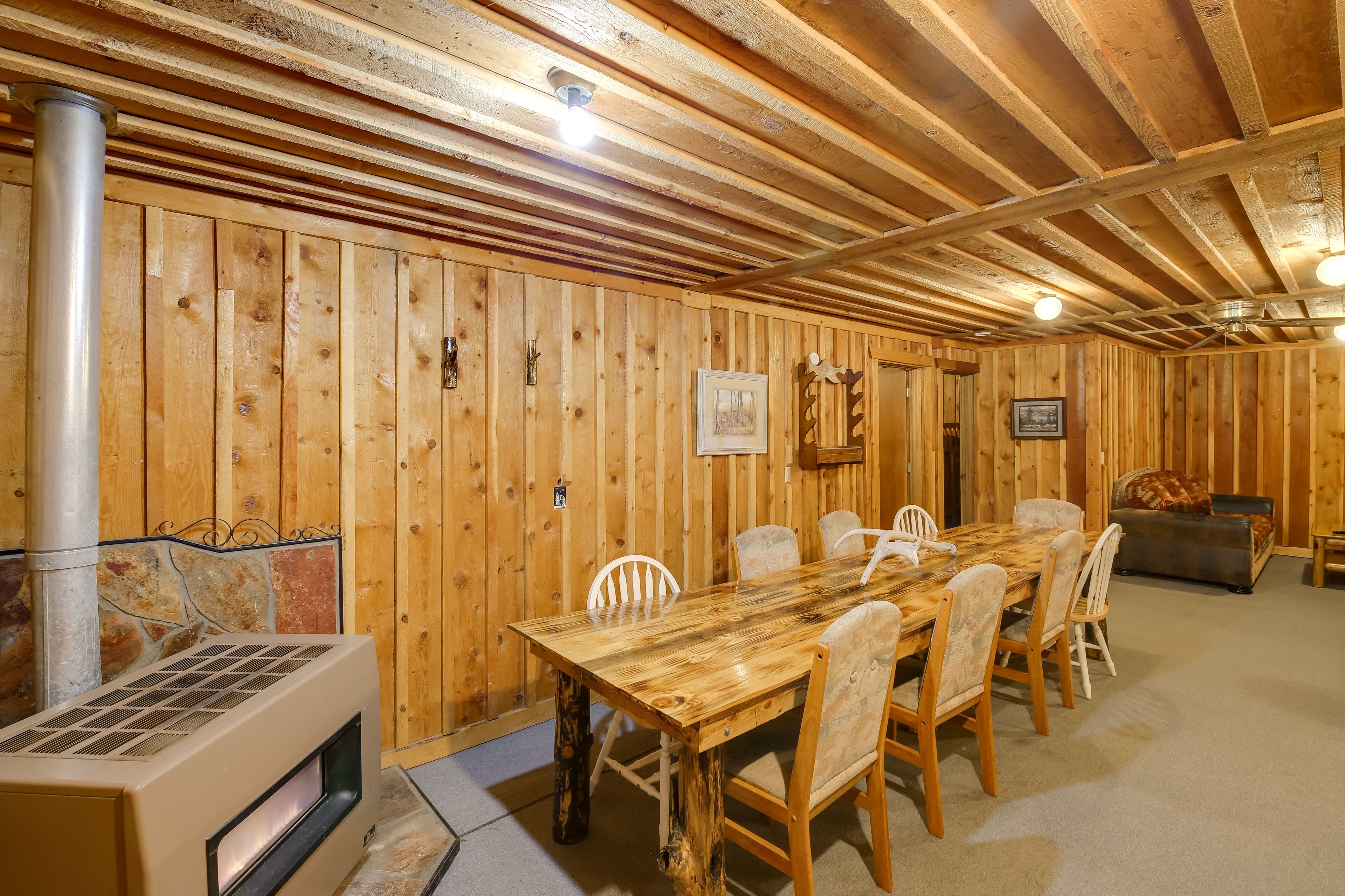 Dining Area | Fireplace | Dishware & Flatware Provided