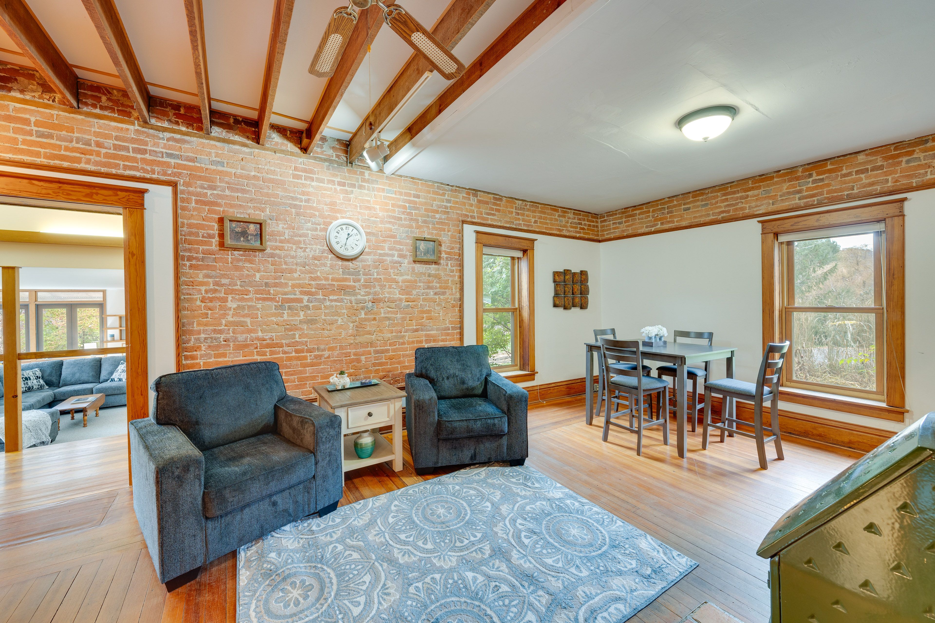 Living Room | Wood-Burning Fireplace