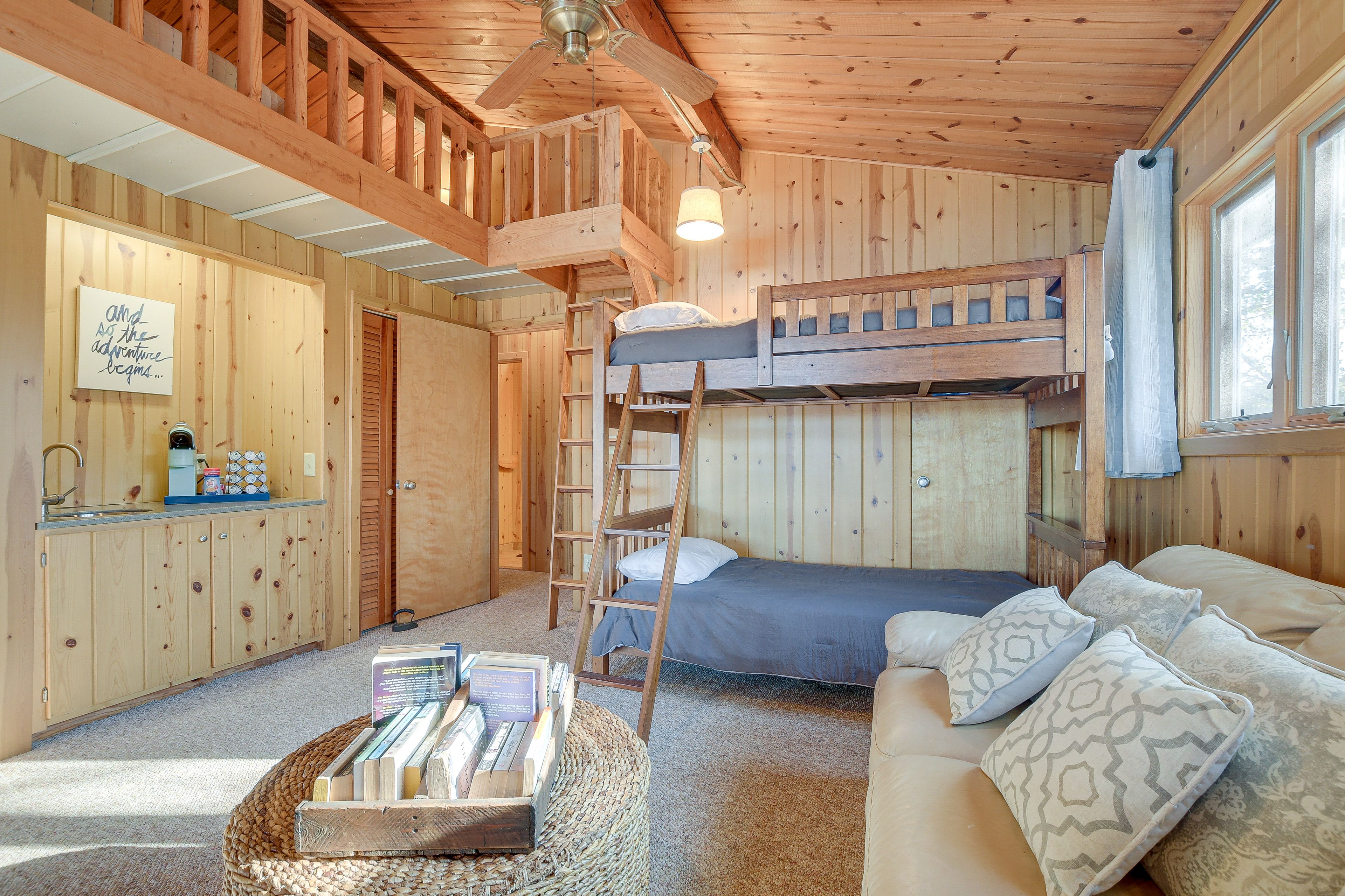 Living Room | Twin Bunk Bed | Wet Bar | Books | 2nd Floor