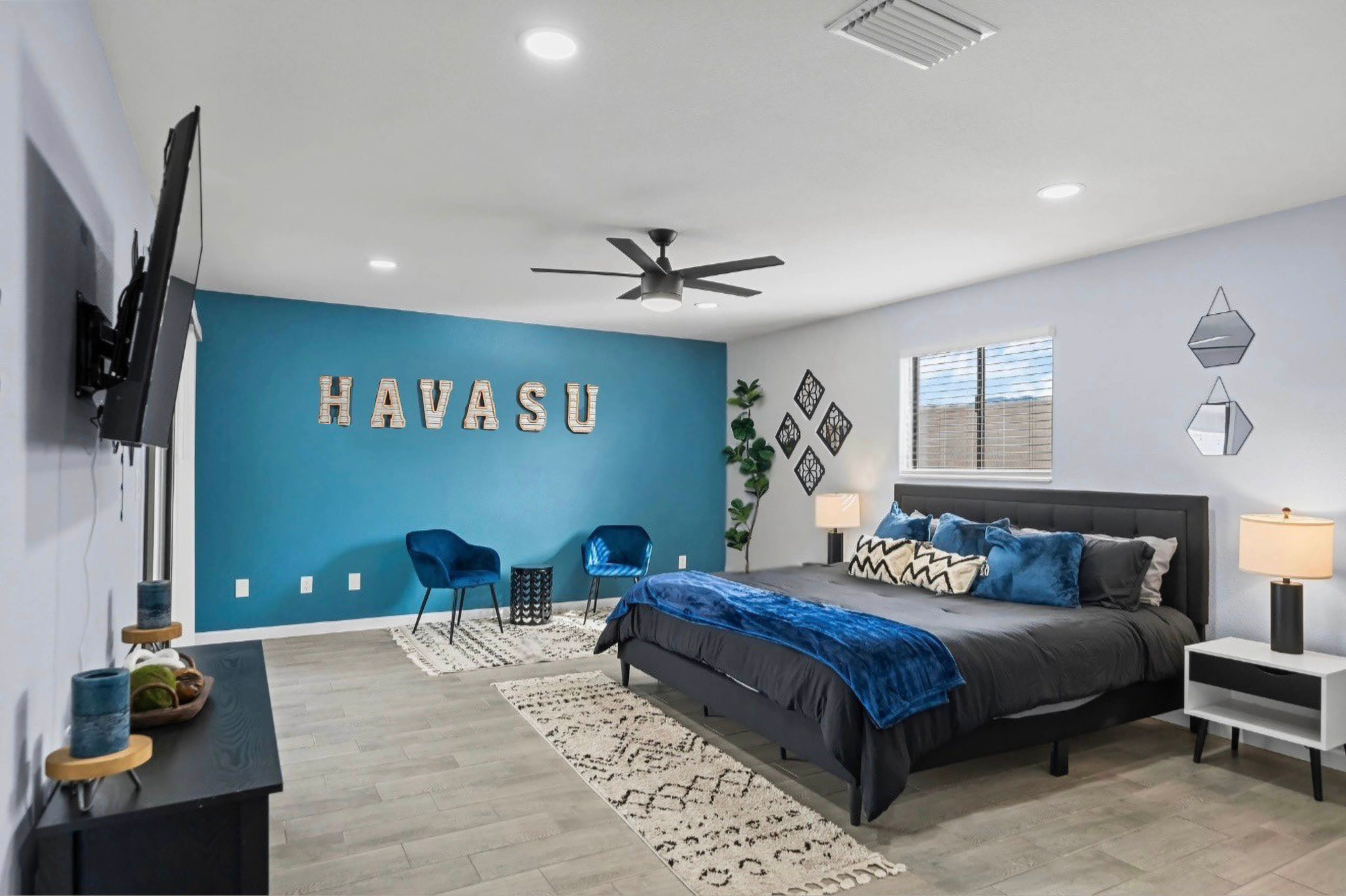 Primary Bedroom Suite | Single-Story Home | Central Heating & A/C