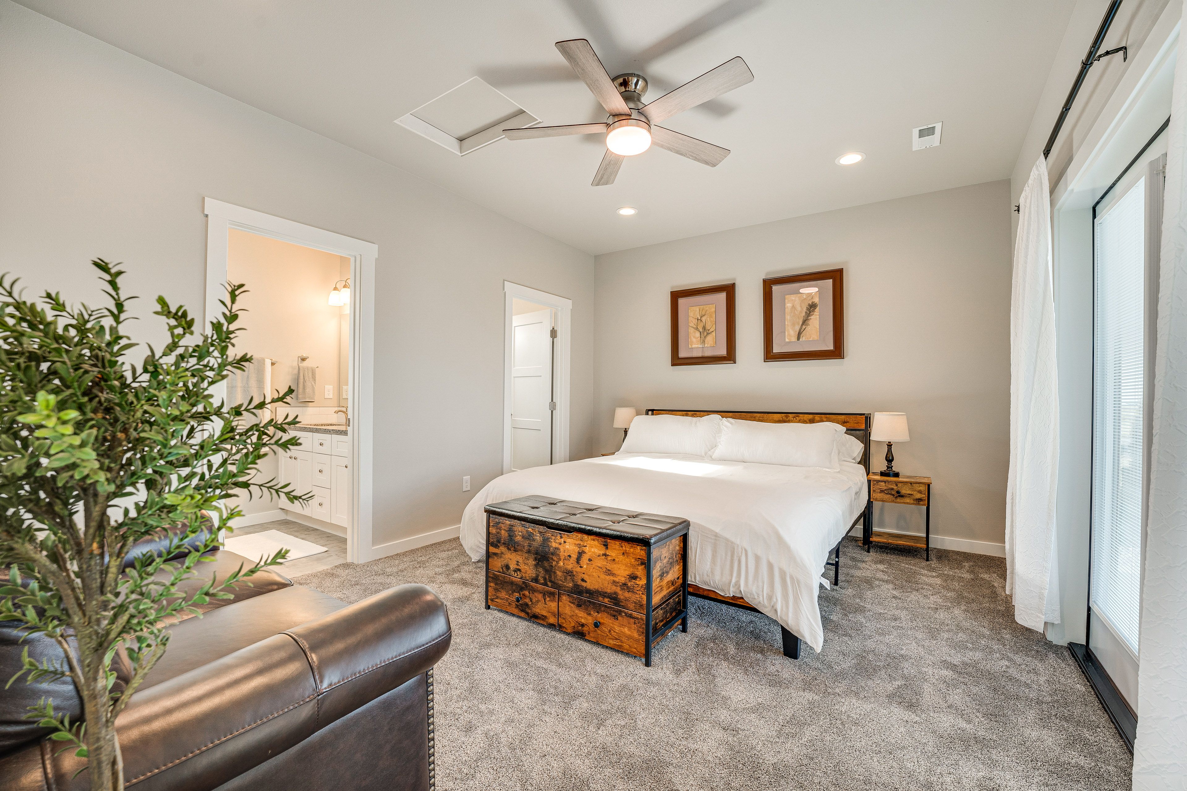 Bedroom 1 | King Bed | 1st Floor | Linens & Towels Provided | Patio Access
