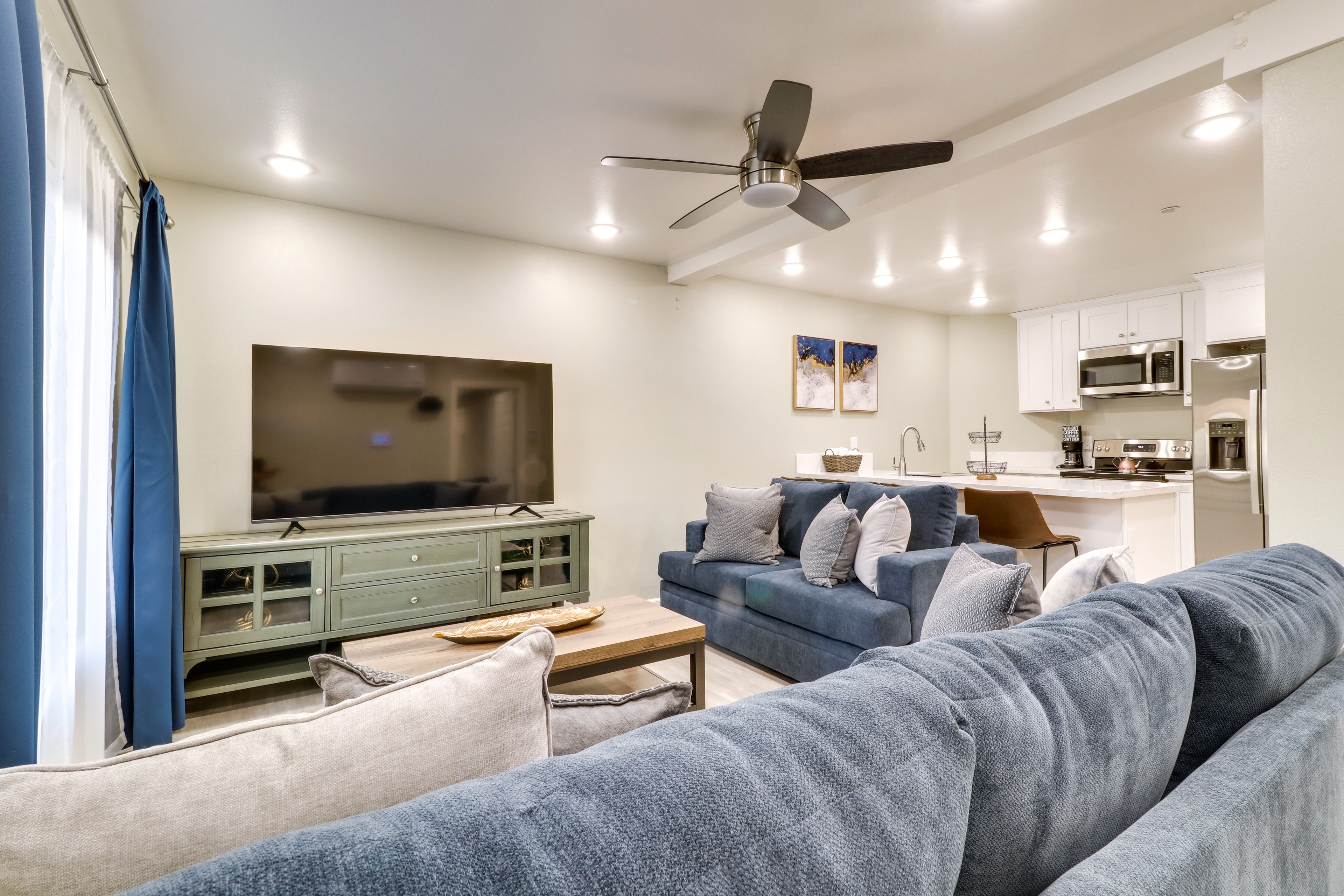 Fontana Vacation Rental | 1BR | 1BA | 690 Sq Ft | 2 Steps to Enter